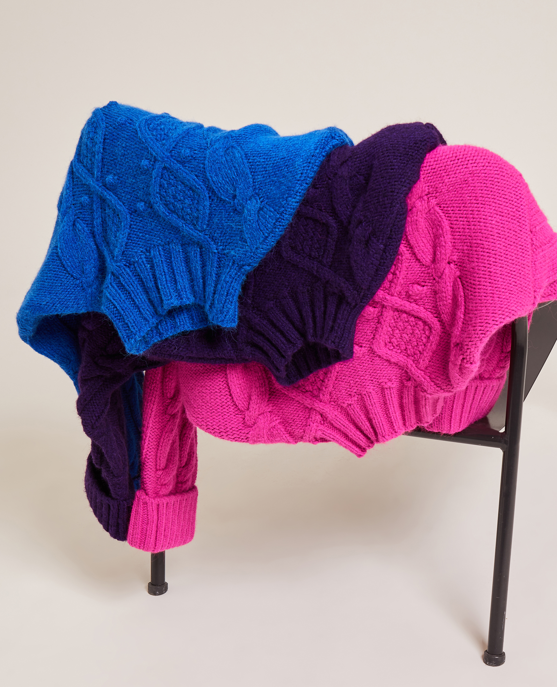 Pull maille fantaisie col montant rose fuchsia - Pimkie