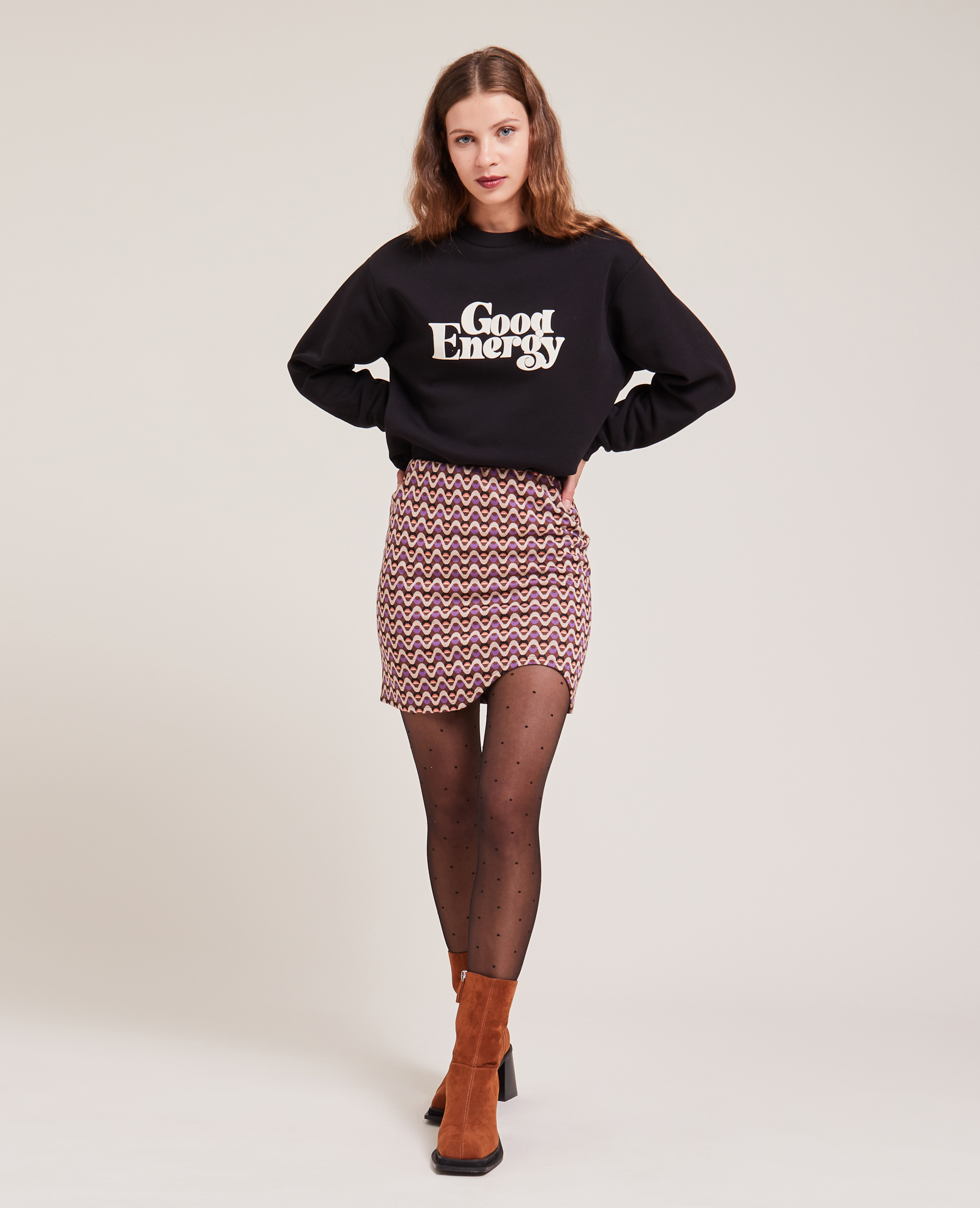 Jupe courte avec ouverture violet - Pimkie