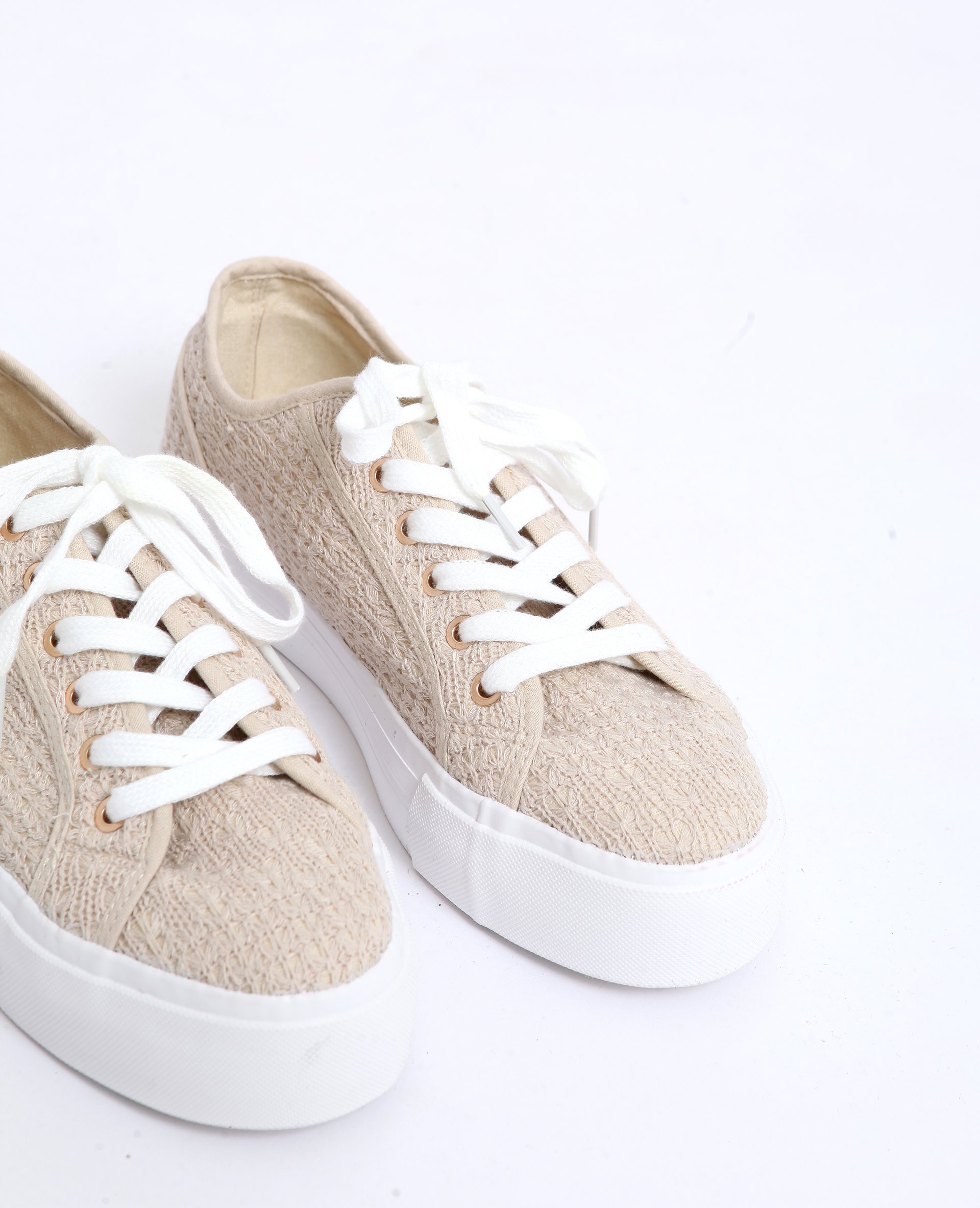 Baskets à semelle épaisse beige - Pimkie