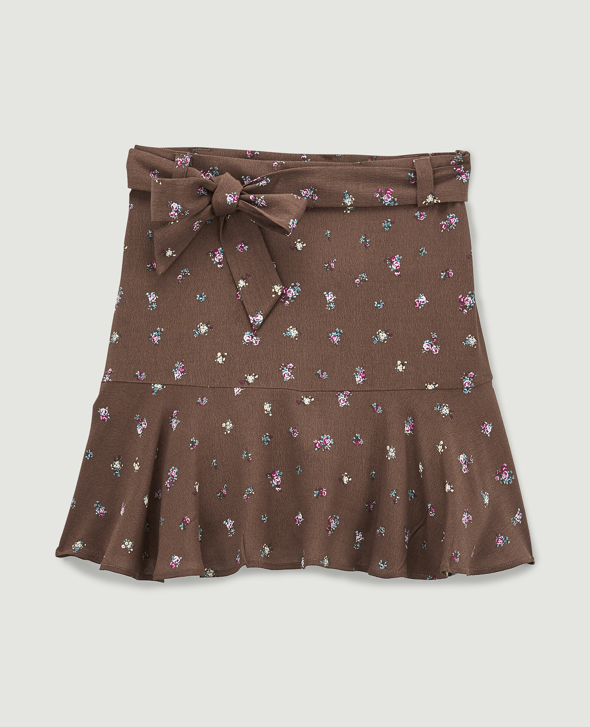 Jupe-short à volant taupe - Pimkie