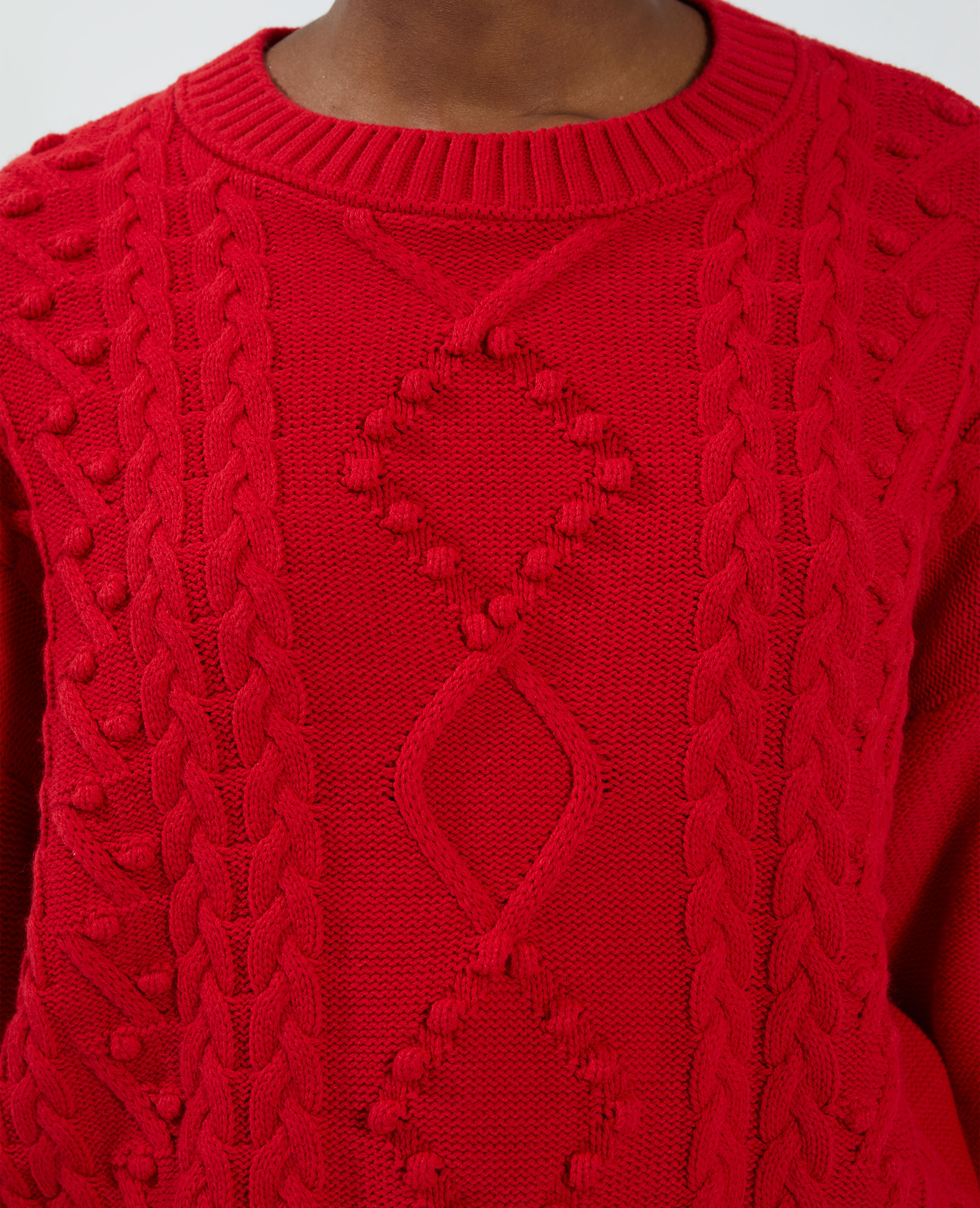 Pull maille fantaisie réglable rouge - Pimkie