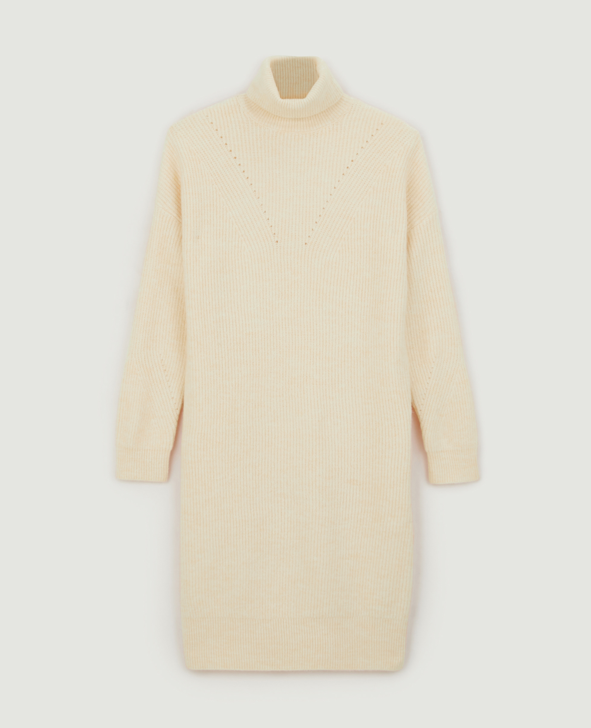 Robe pull col roulé beige - Pimkie