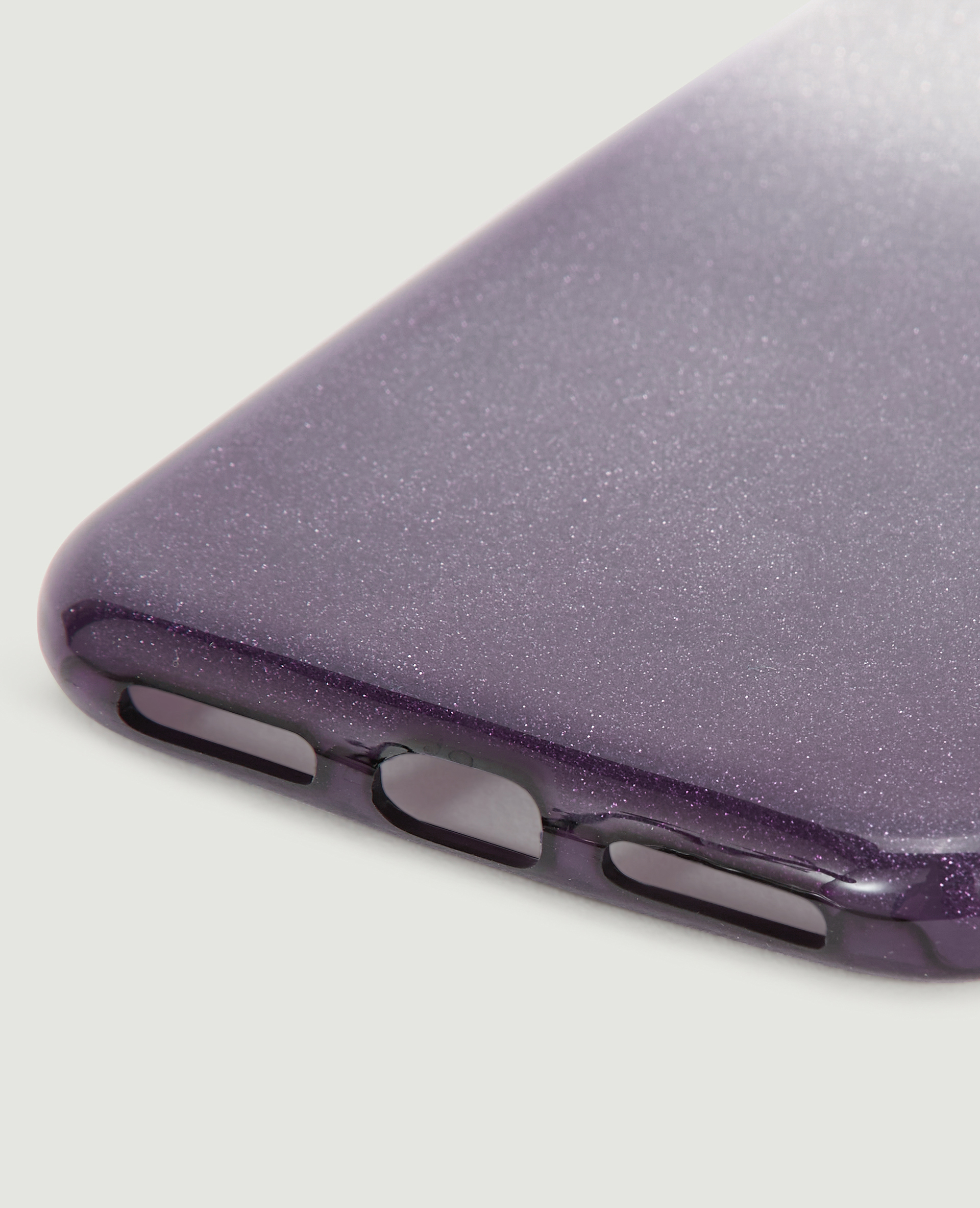Coque de téléphone dégradé pailleté noir - Pimkie