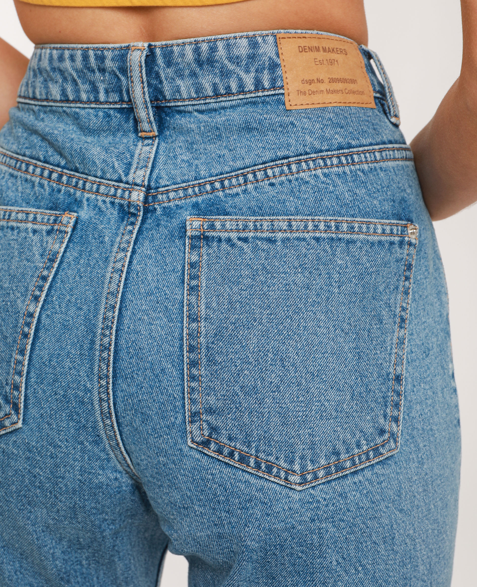 Jean mom high waist bleu denim - Pimkie