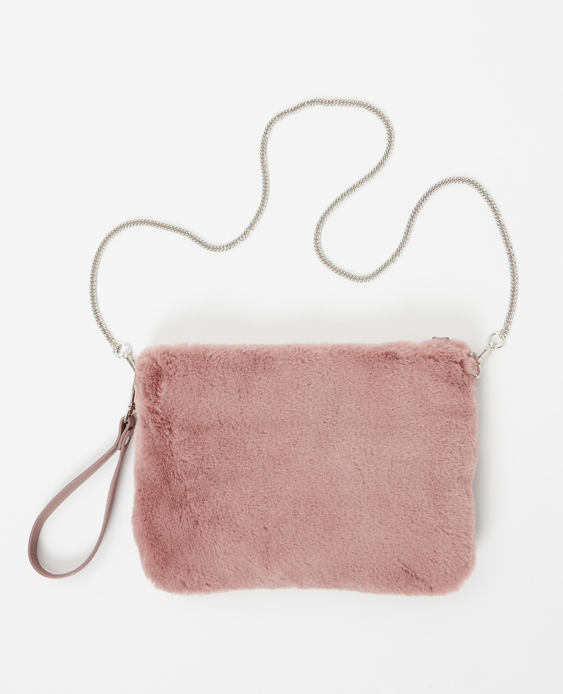 Sac store fourrure rose