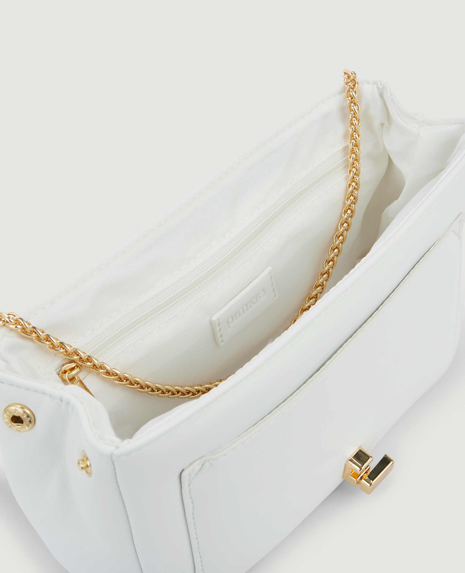 Sac pochette avec chaines blanc - Pimkie
