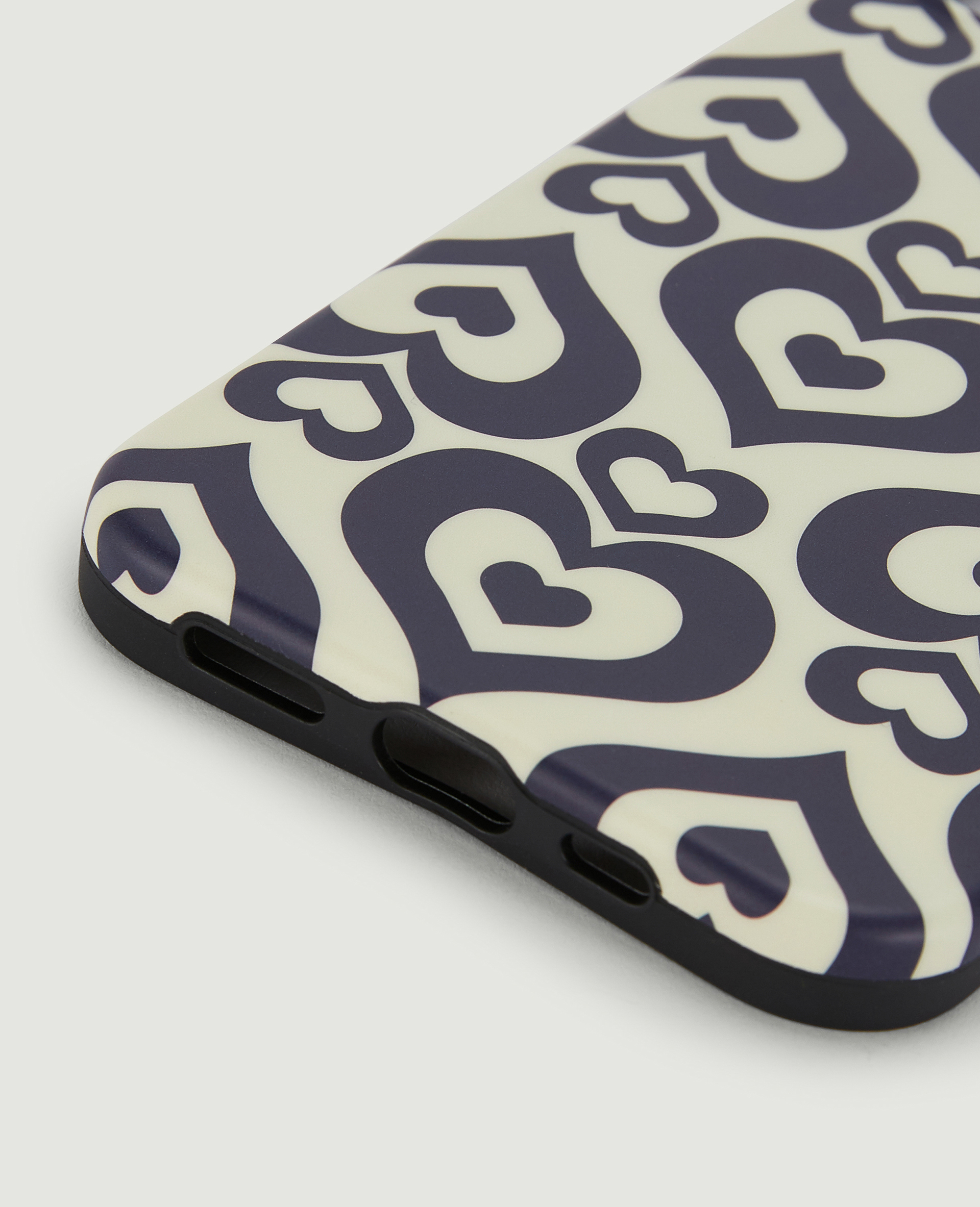 Coque iPhone "cœurs" blanc - Pimkie