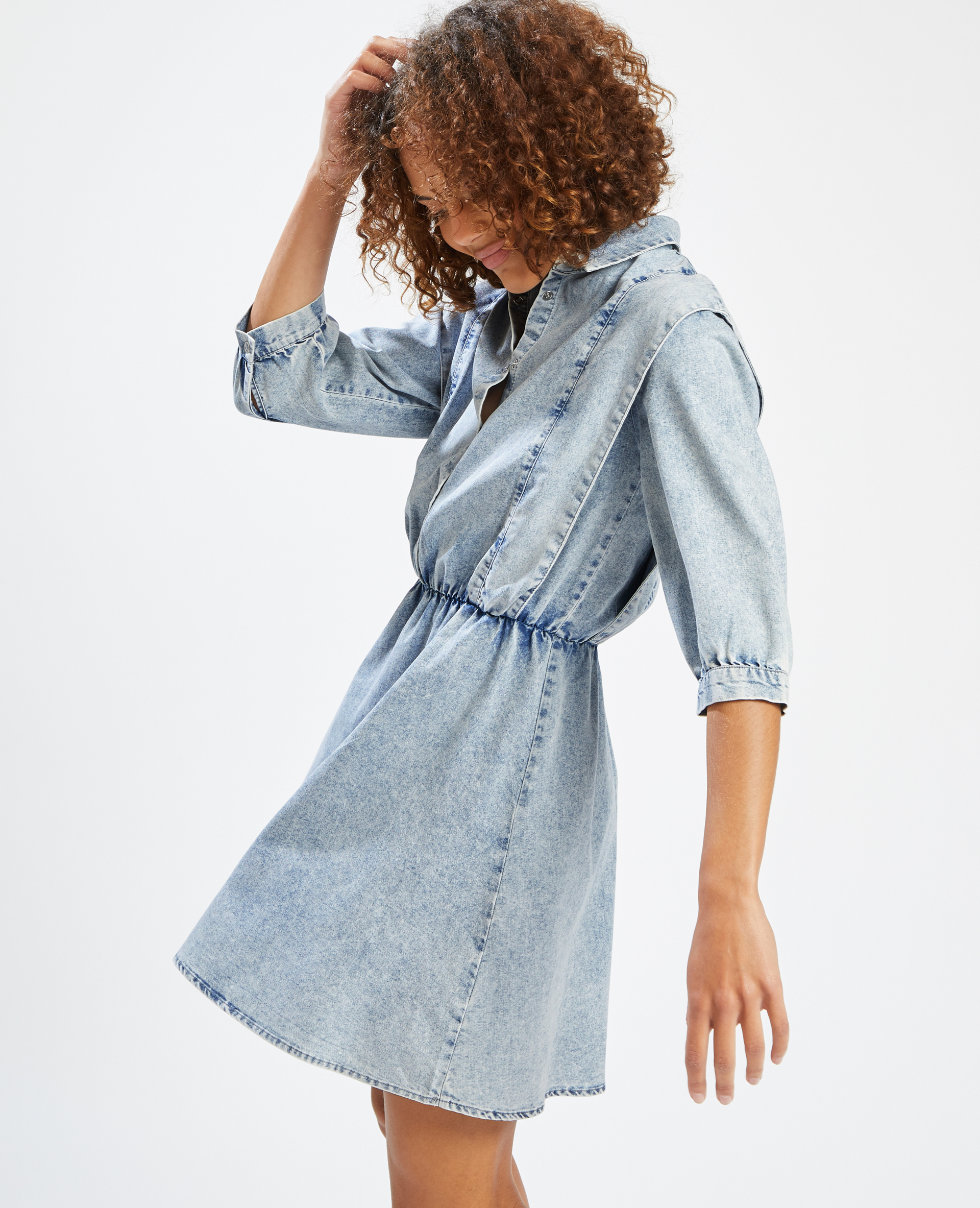 Robe courte en jean bleu - Pimkie