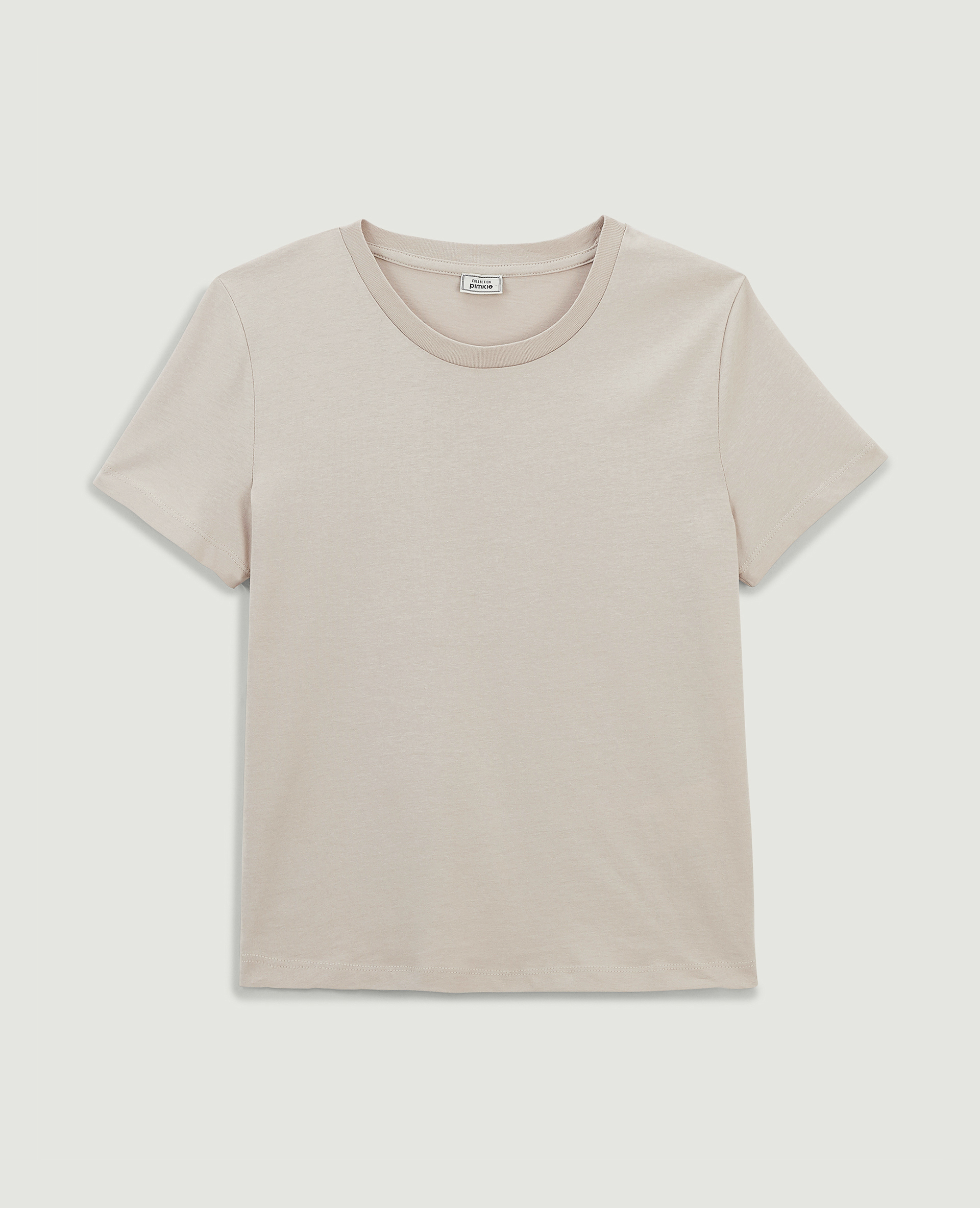 T-shirt basique col rond sable - Pimkie