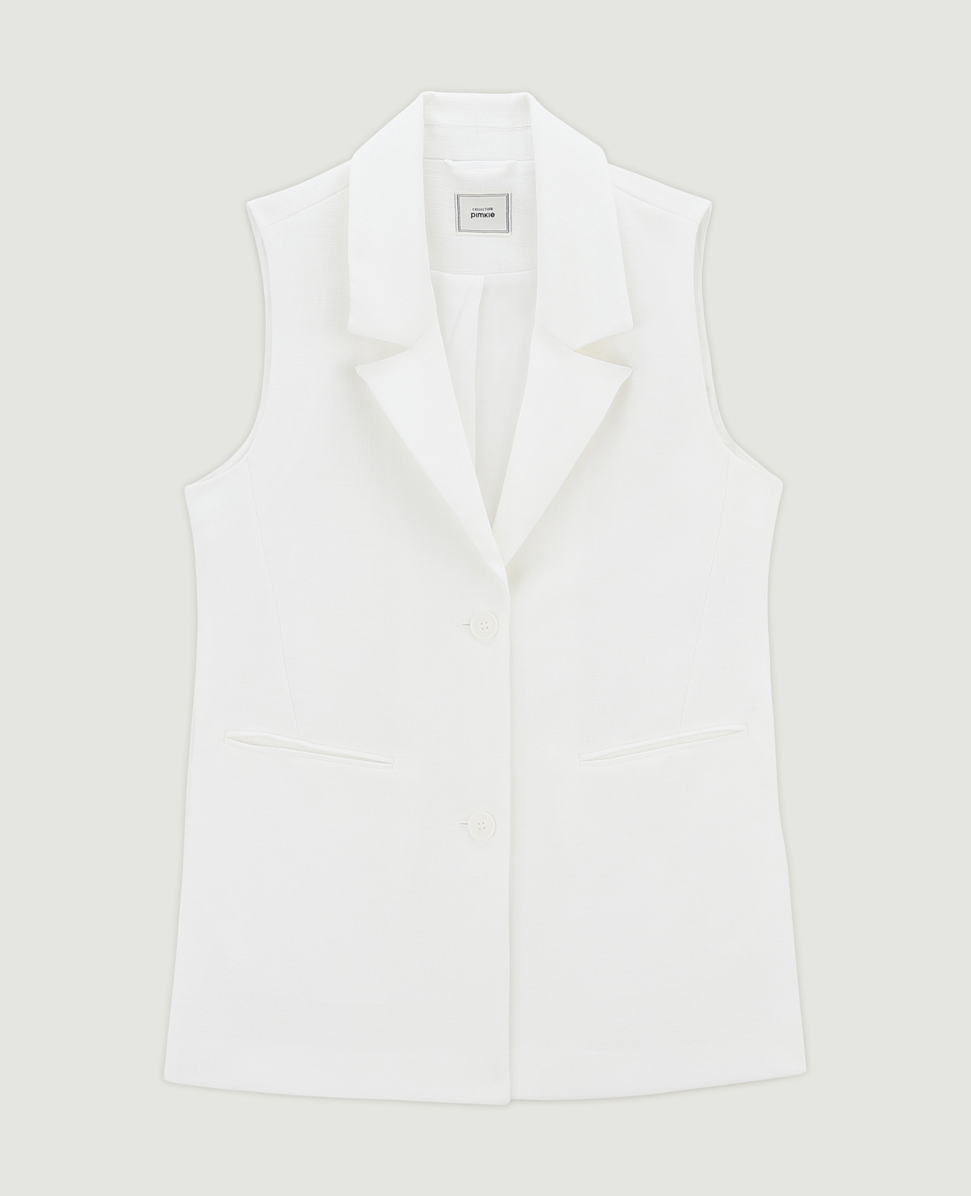 Veste blazer sans manches blanc - Pimkie