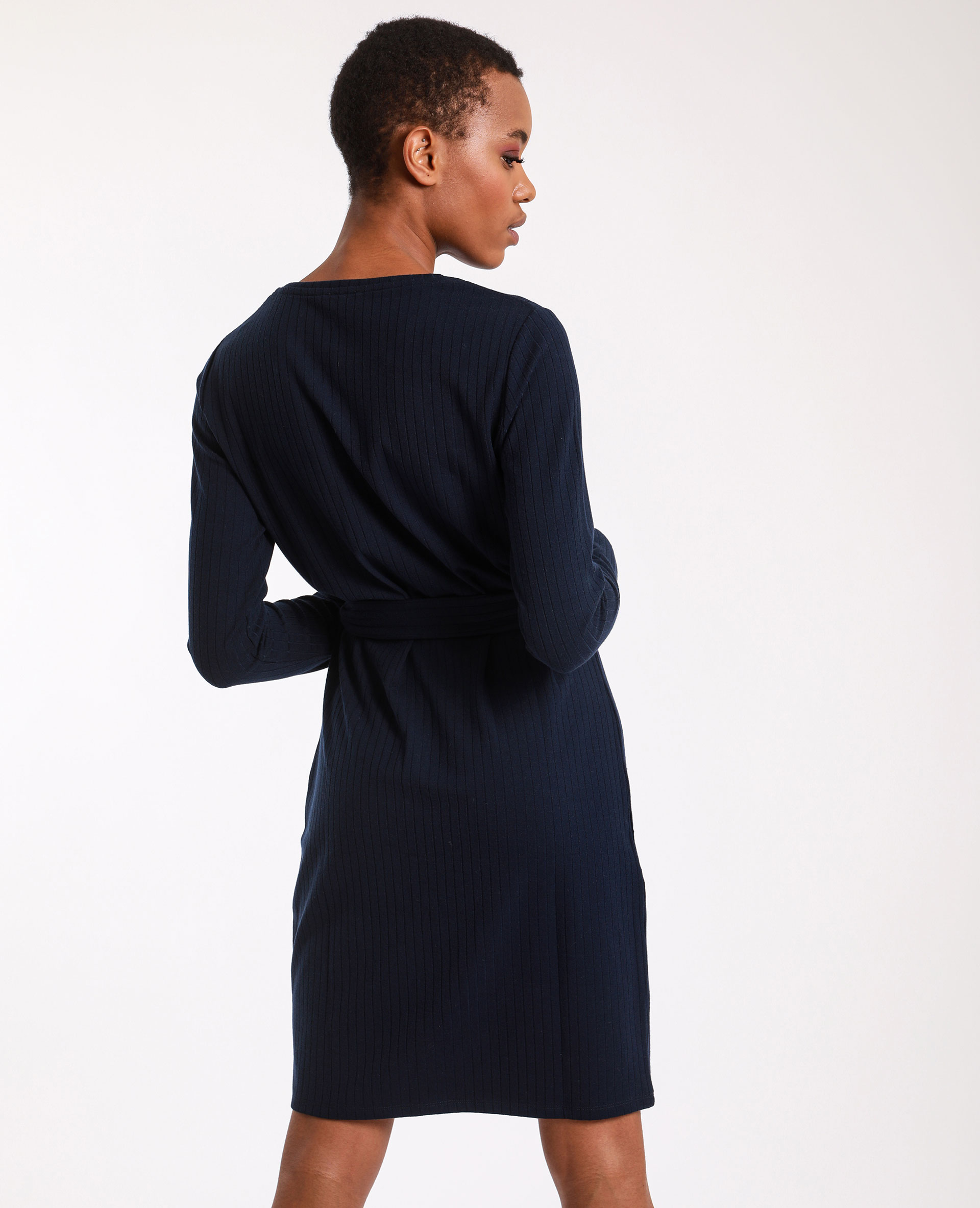 robe maille bleu marine
