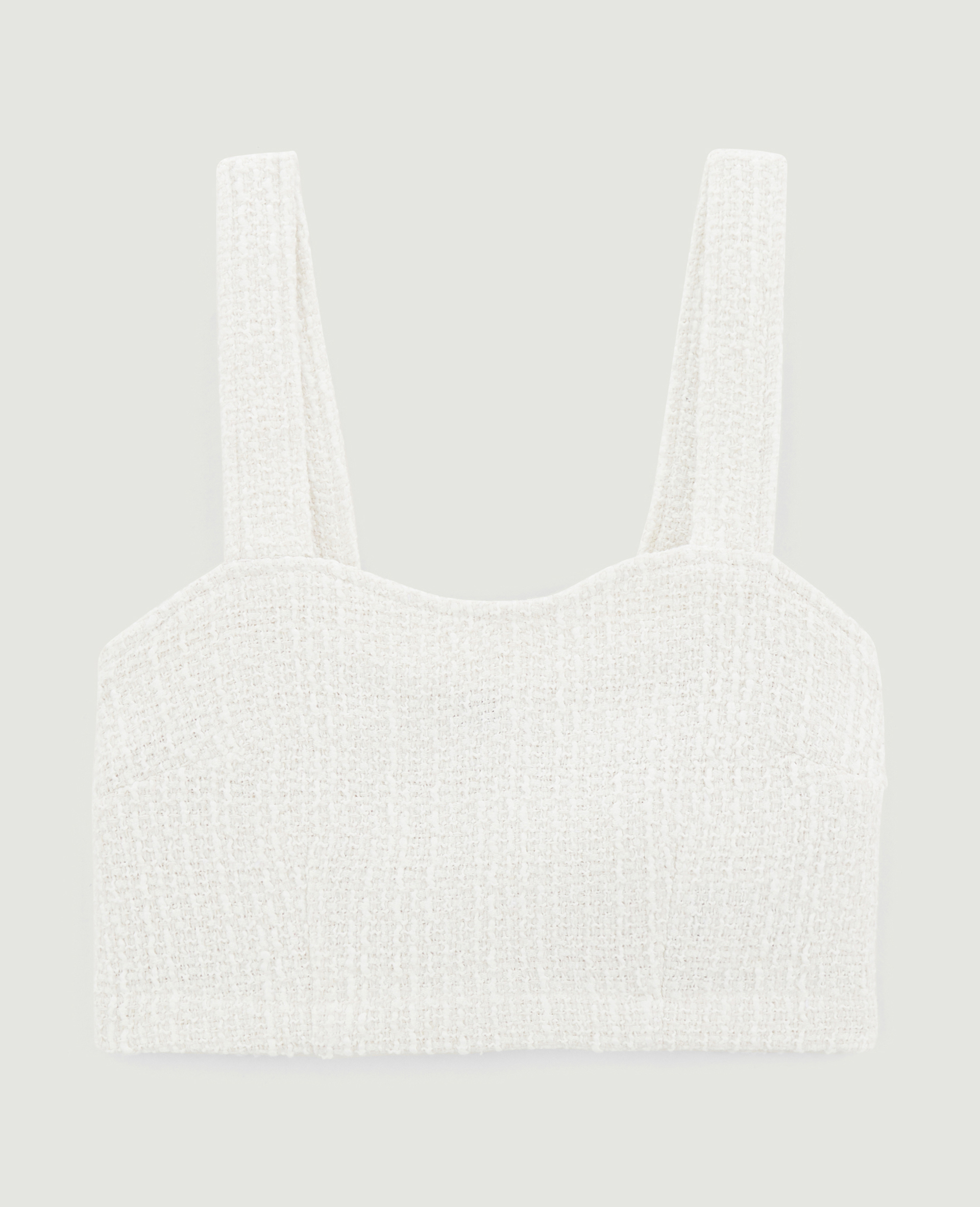 Brassière effet tweed écru - Pimkie