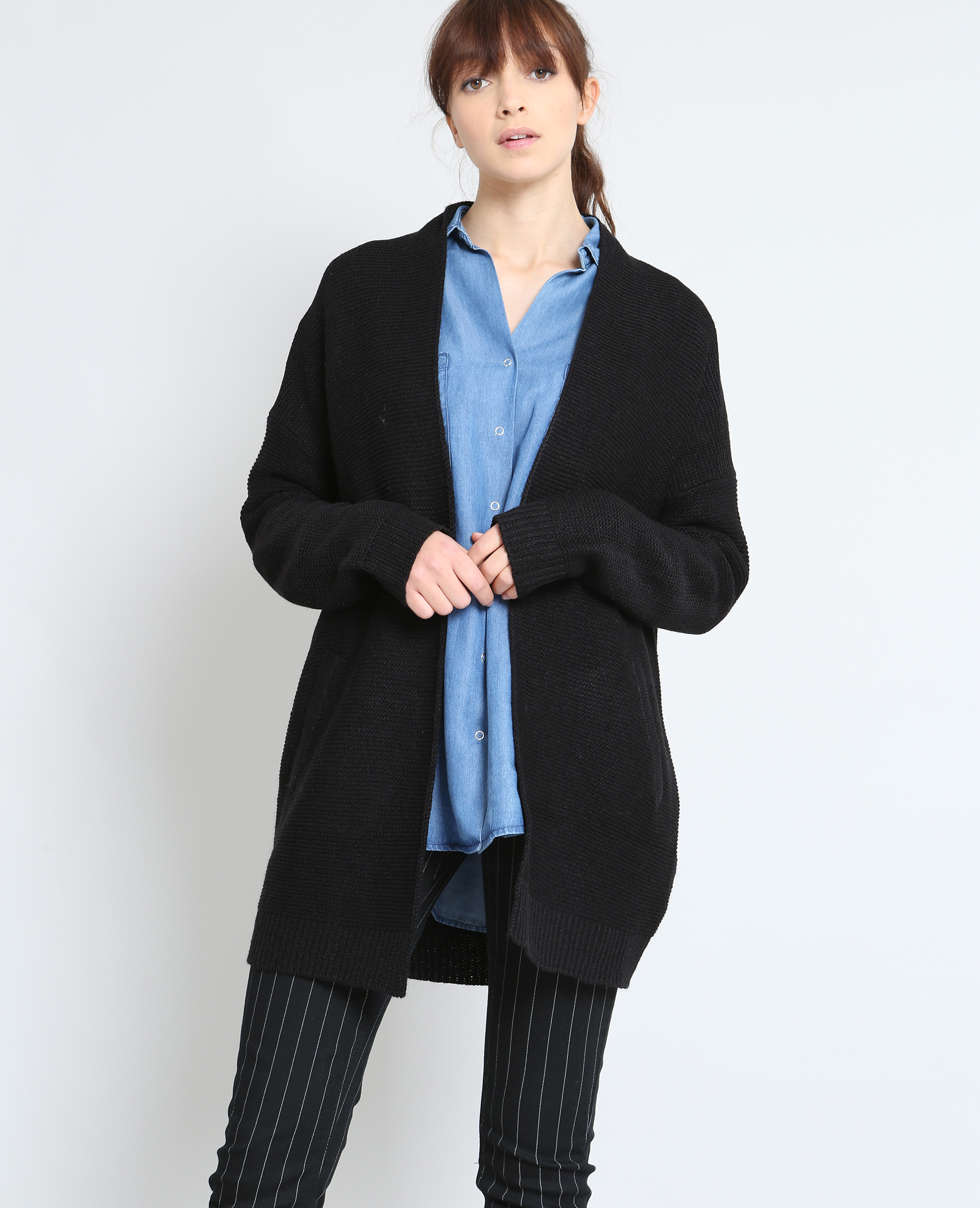 gilet chaud noir femme