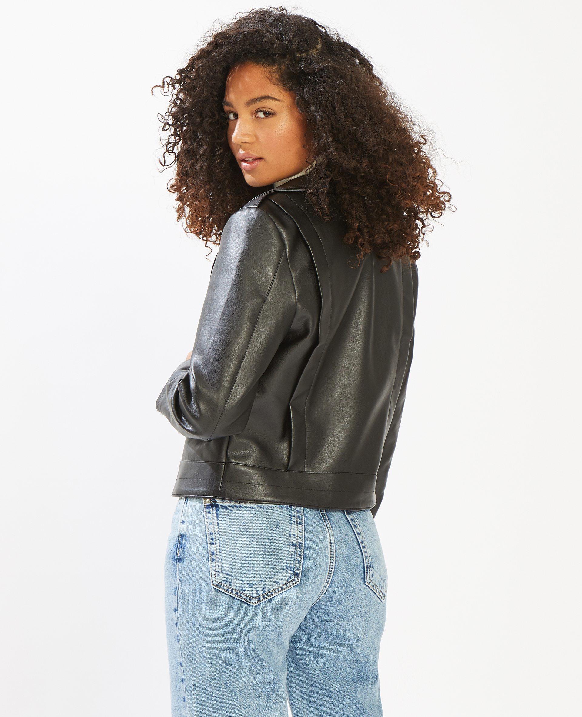 Blouson biker noir - Pimkie