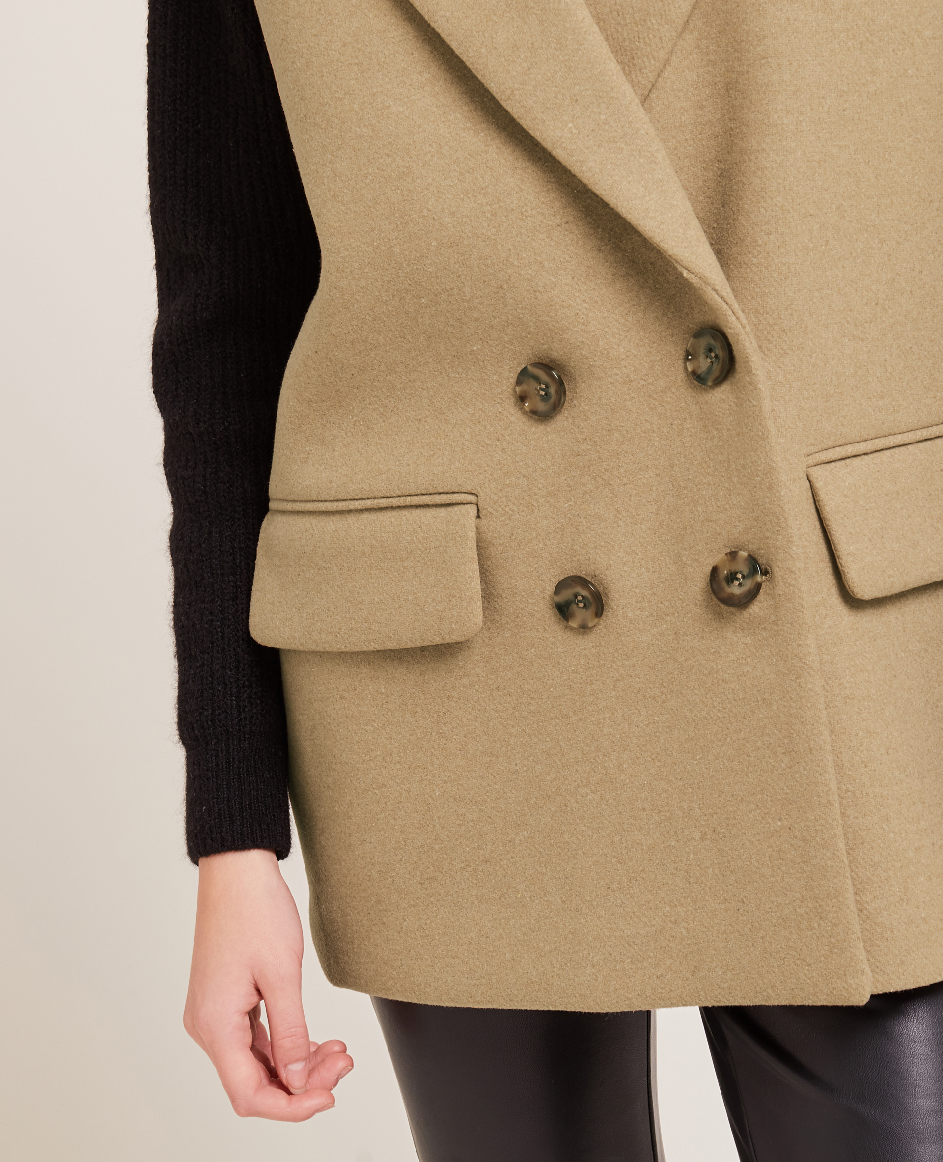 Veste oversize sans manches beige - Pimkie