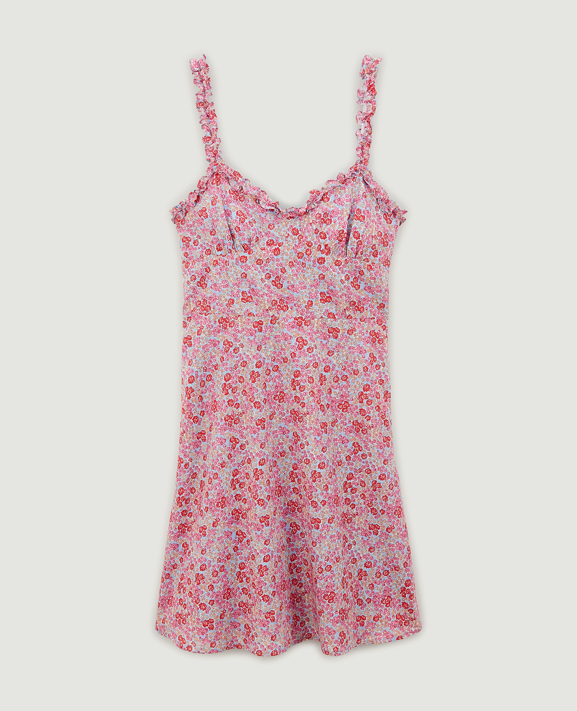 Robe courte à bretelles rouge - Pimkie