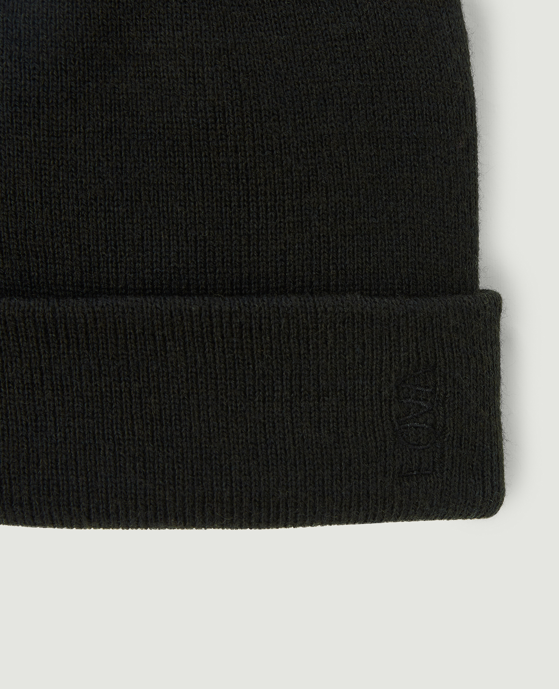 Bonnet avec revers noir - Pimkie