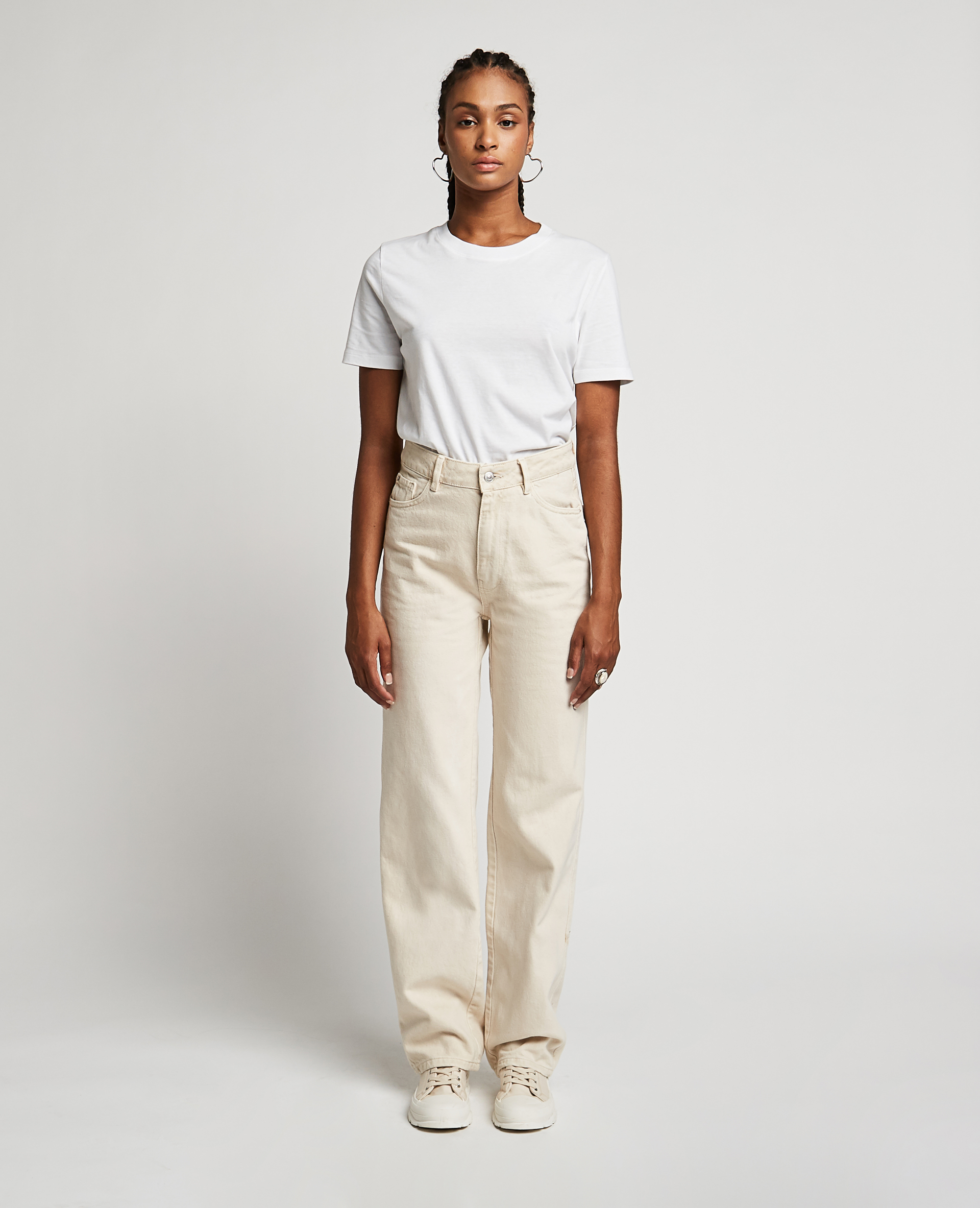 Jean large uni écru - Pimkie