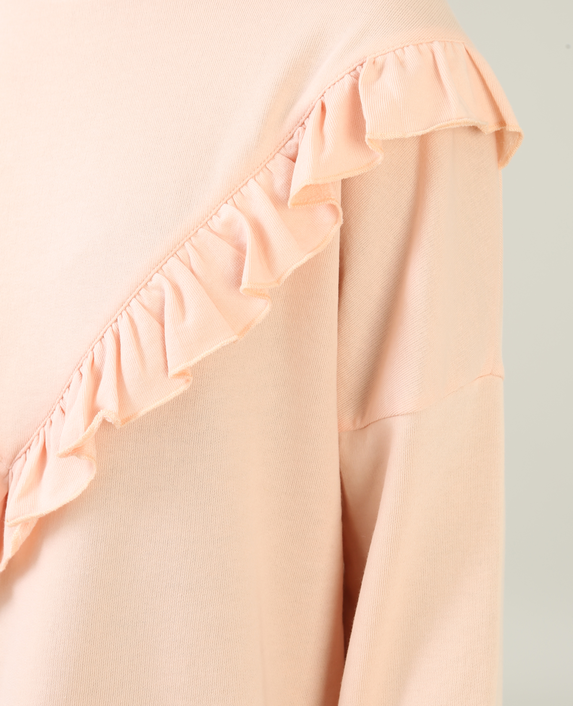 Robe sweat à volants rose clair - Pimkie
