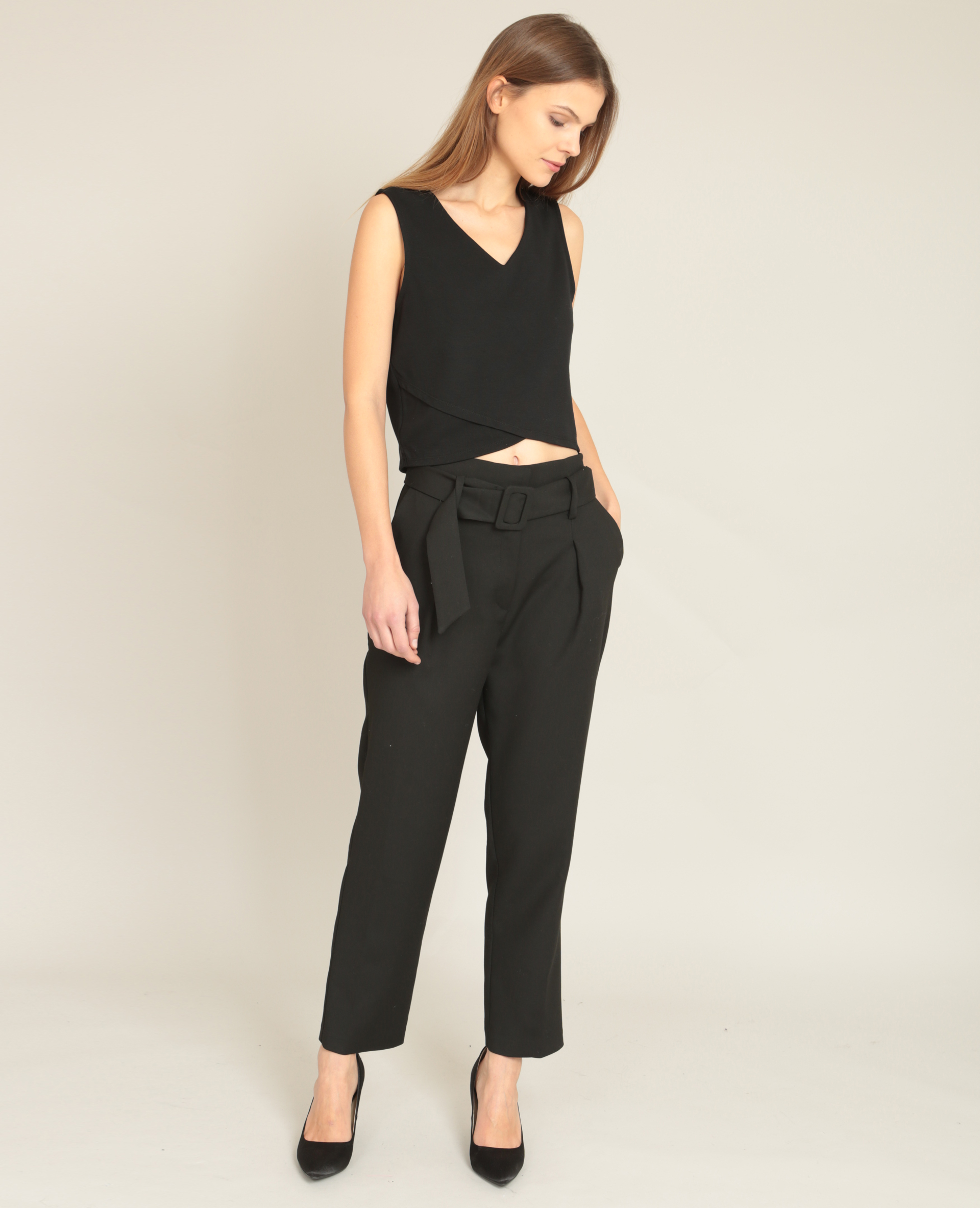 Pantalon carotte noir - Pimkie