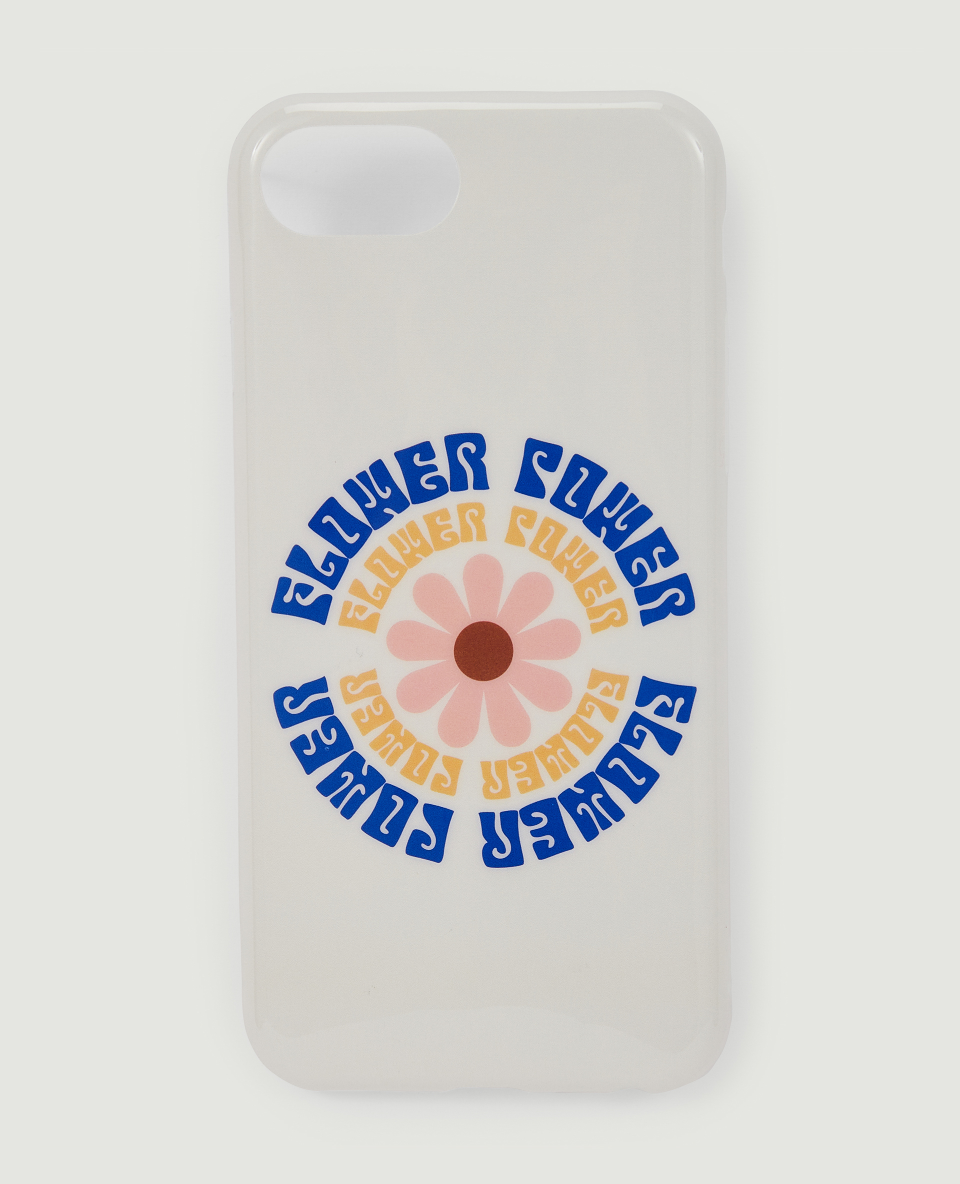Coque iPhone Flower Power blanc - Pimkie