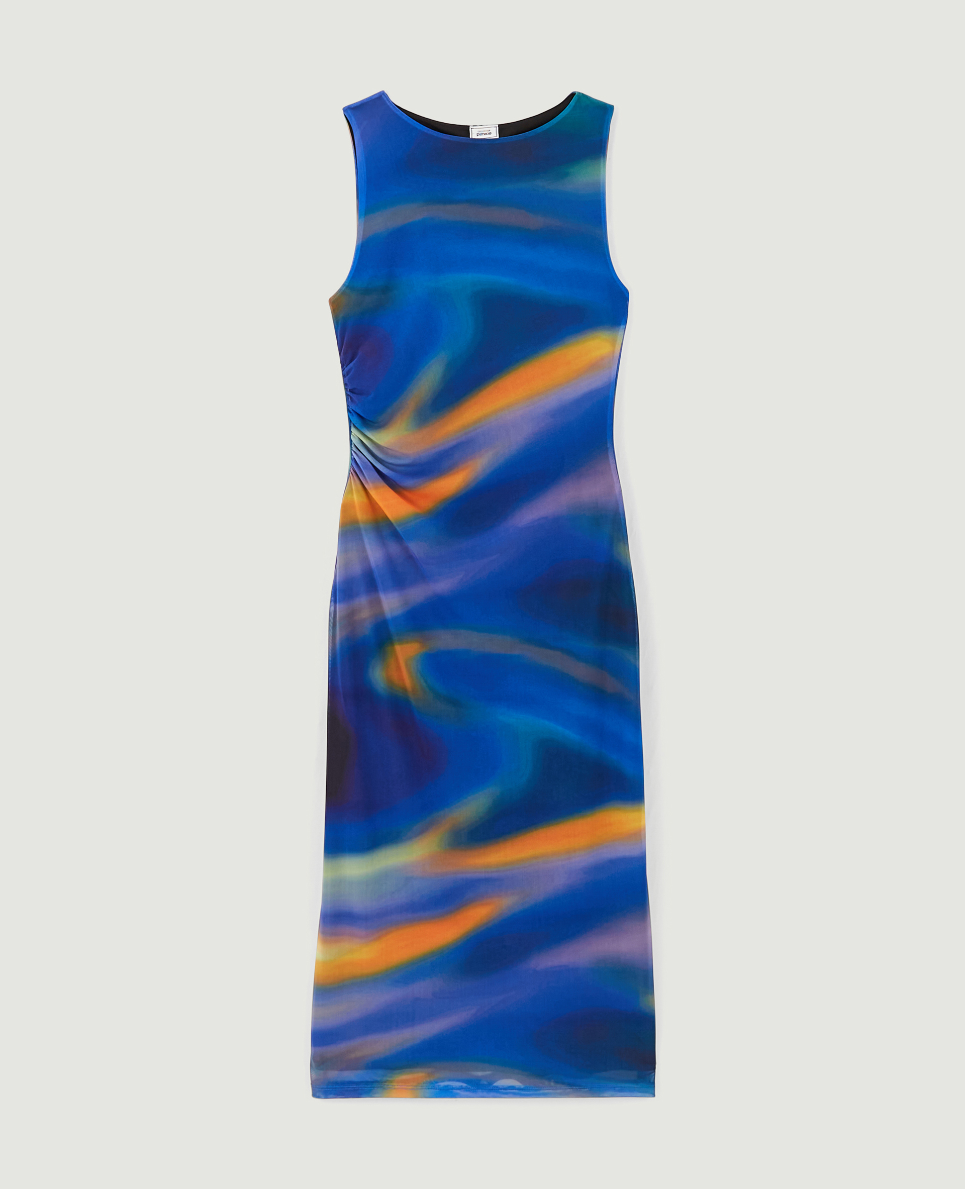 Robe longue sans manche en micro-mesh bleu - Pimkie