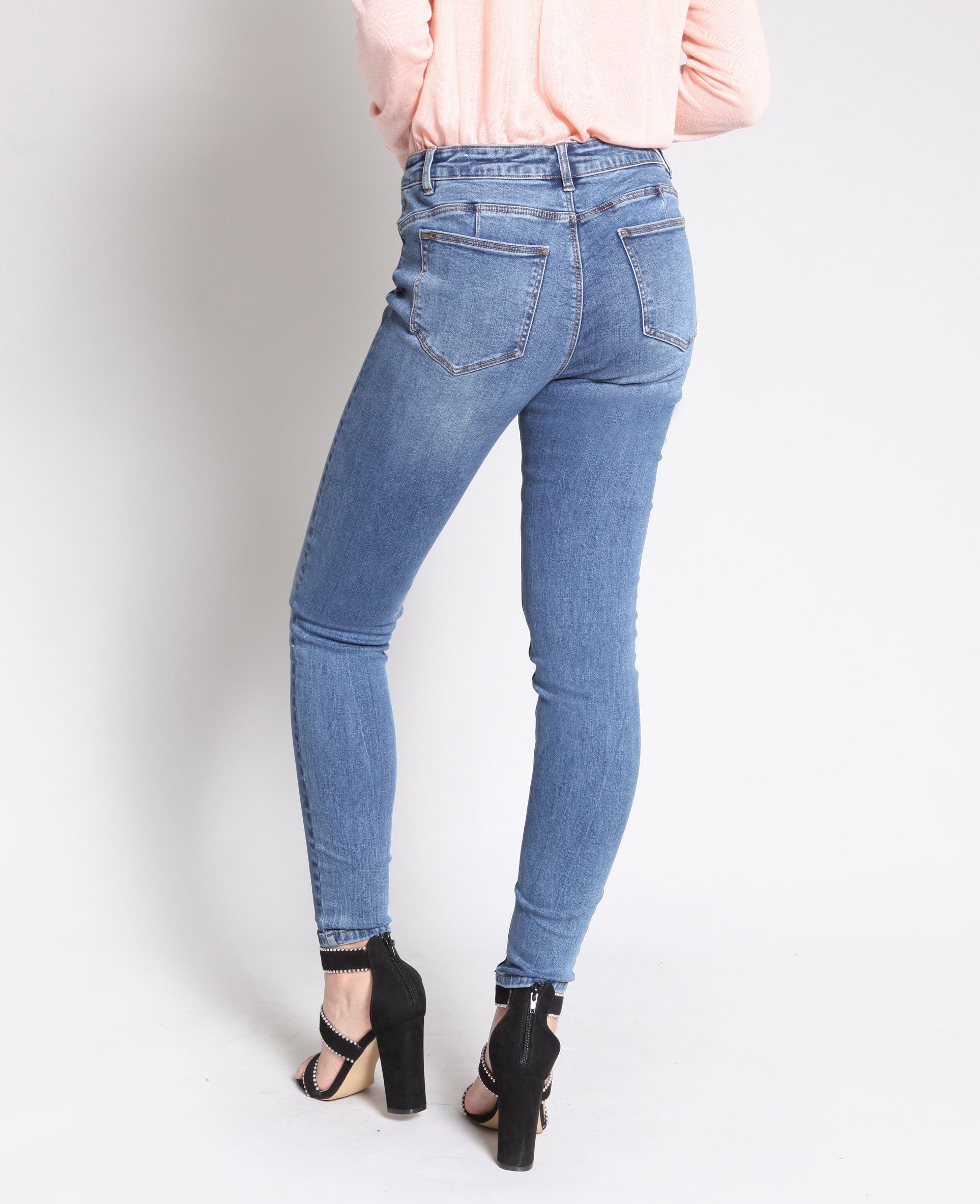 Jean skinny mid waist bleu - Pimkie