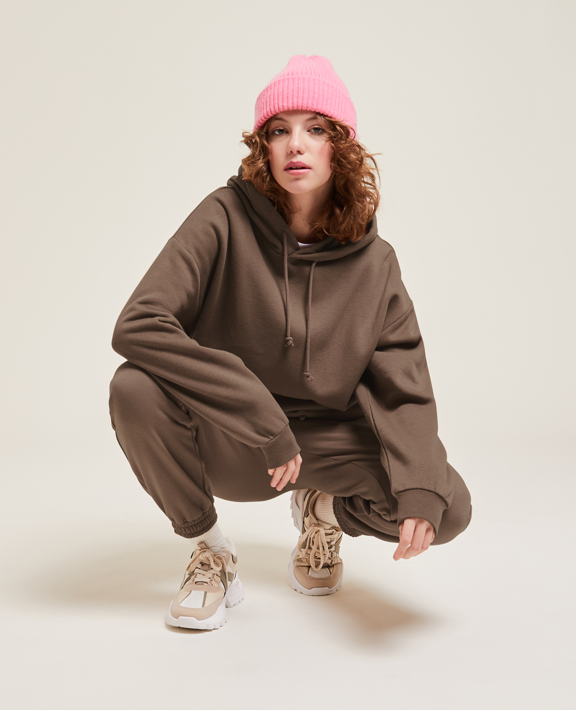 Sweat capuche oversize marron - Pimkie
