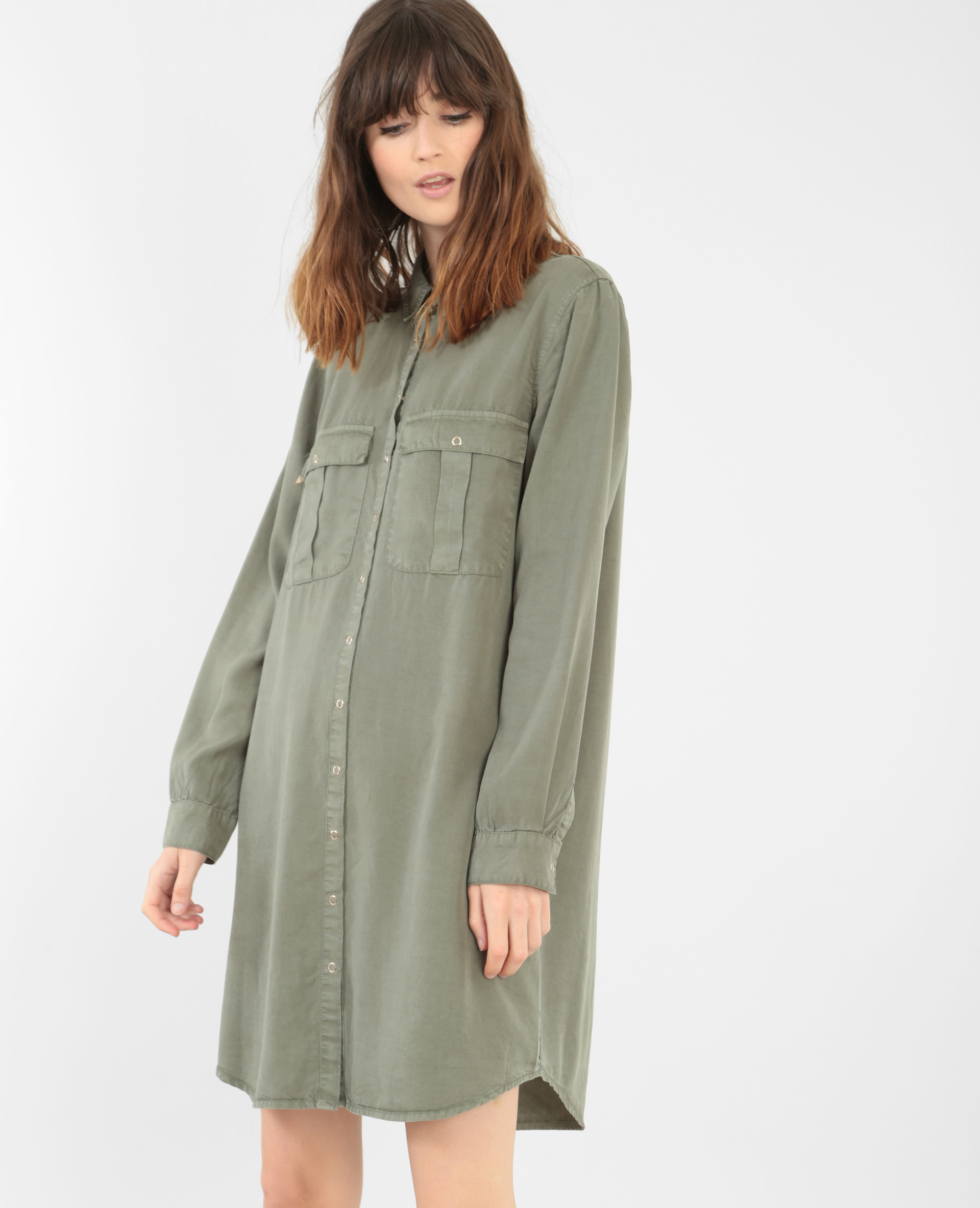 Robe chemise fluide best sale