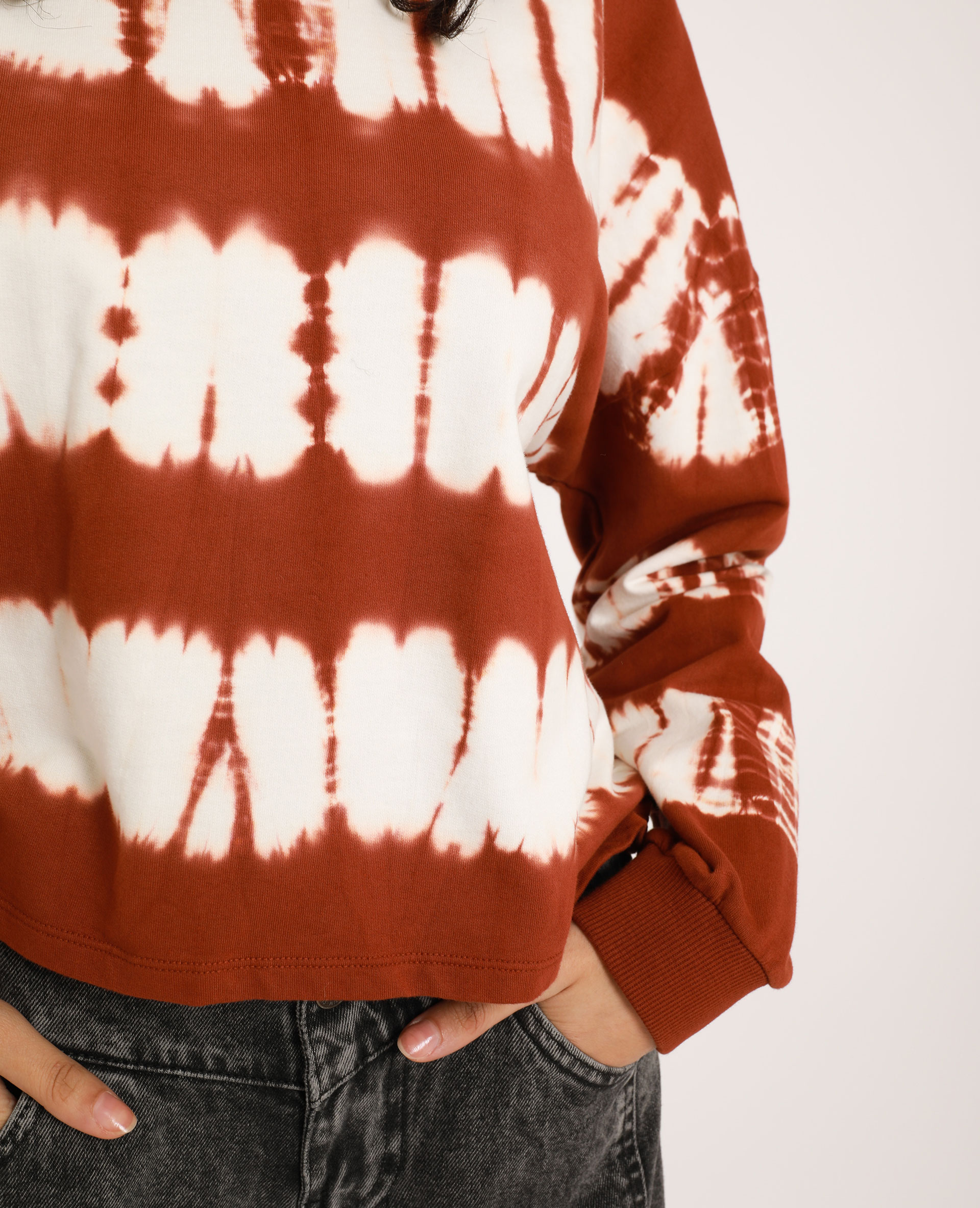 Sweat tie & dye marron - Pimkie
