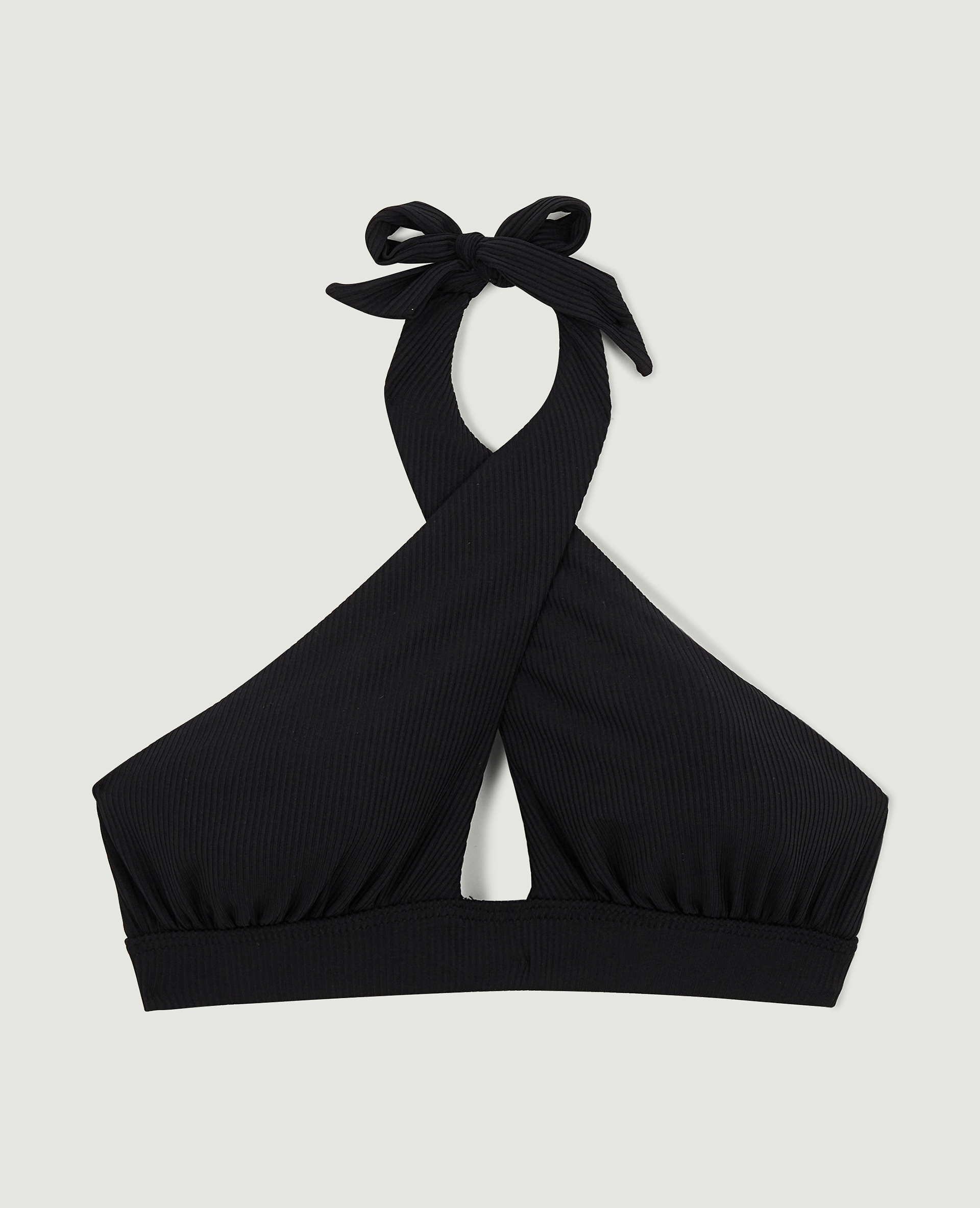 Haut de maillot triangle foulard croisé noir - Pimkie