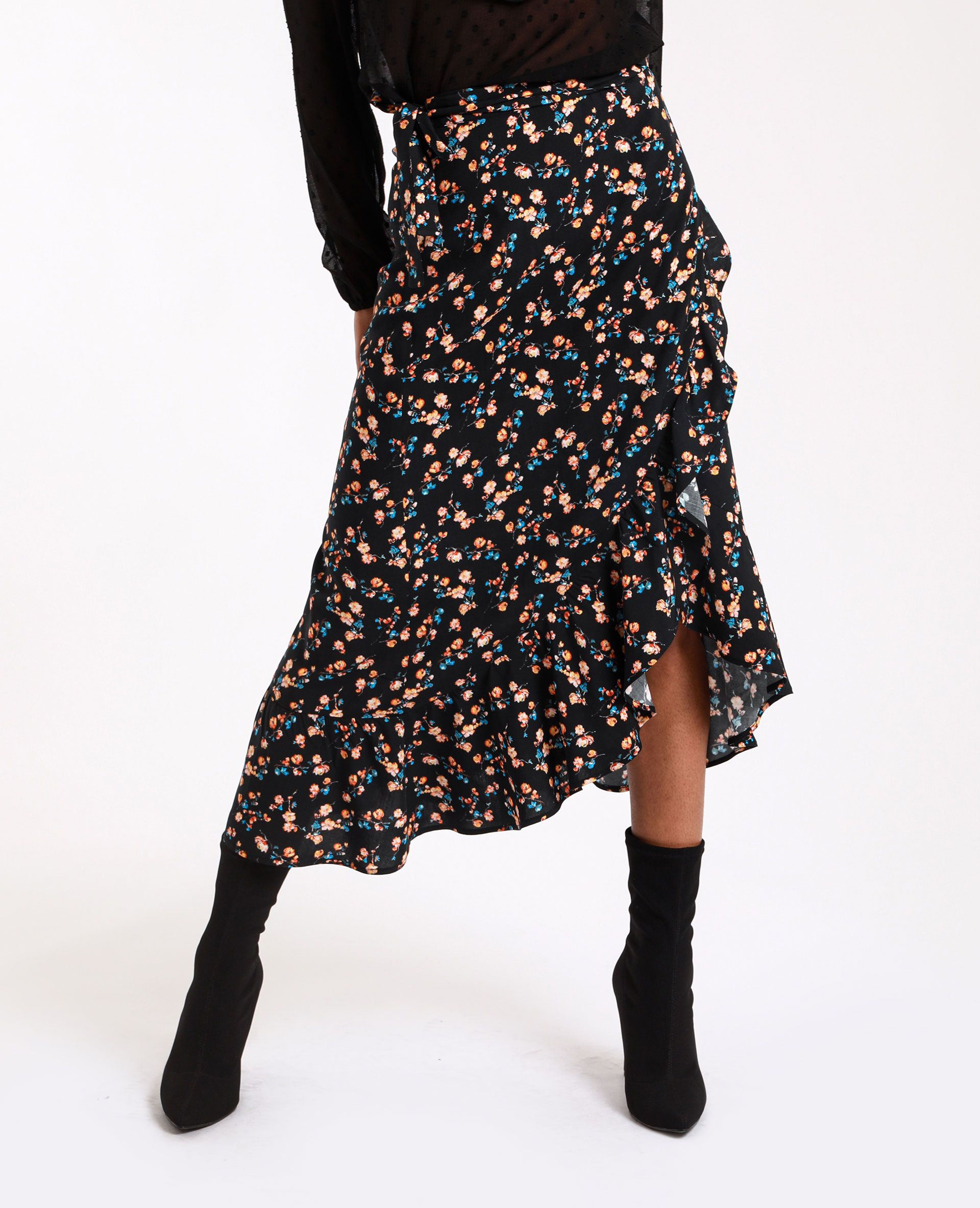 Jupe midi fleurs on sale