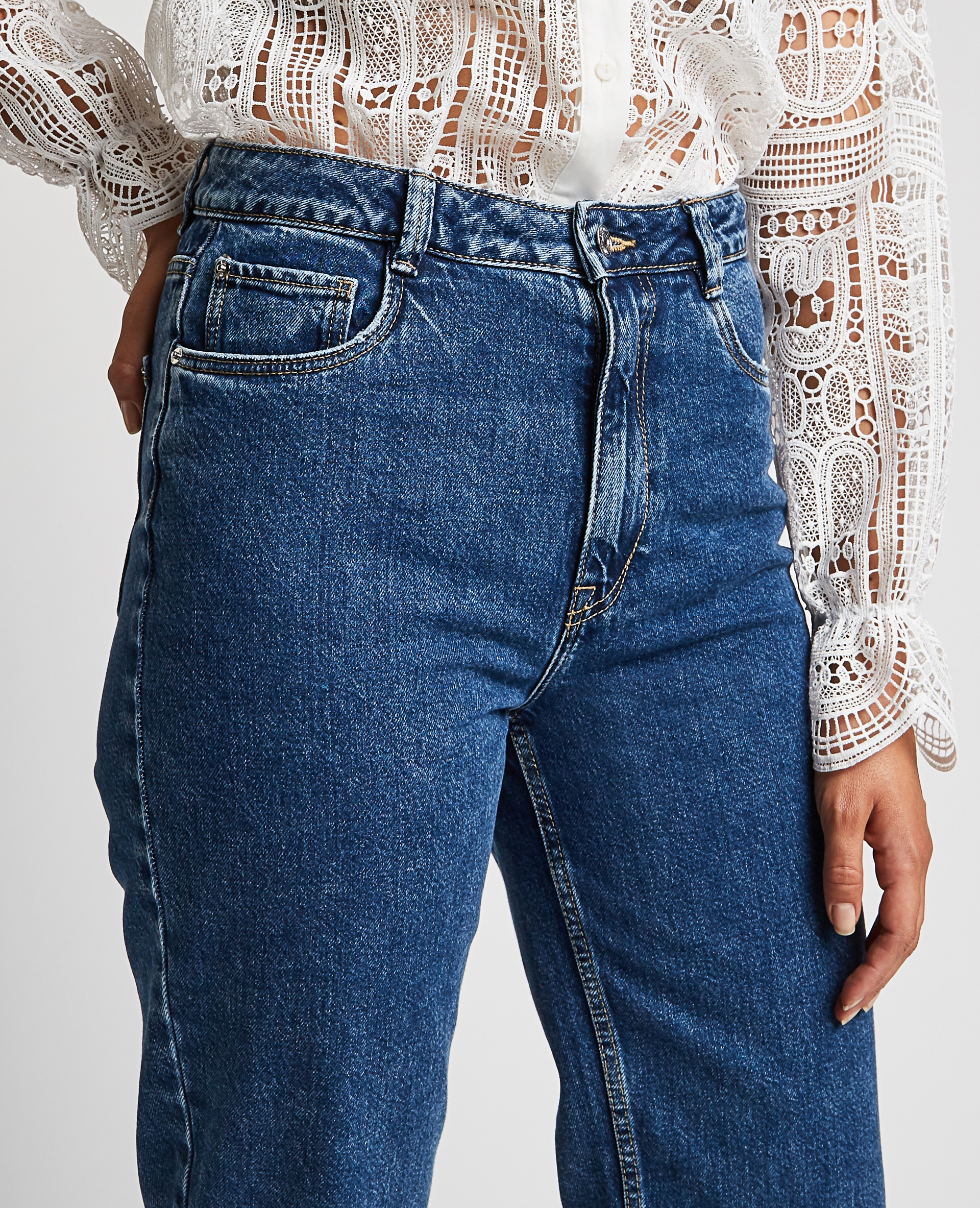 Jean mom taille haute bleu - Pimkie