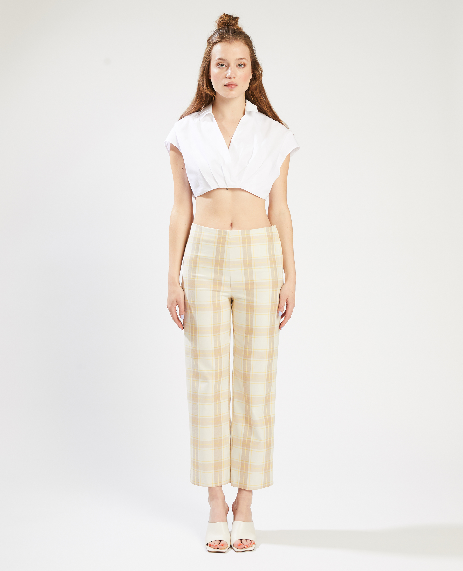 Chemise cropped croisée blanc - Pimkie