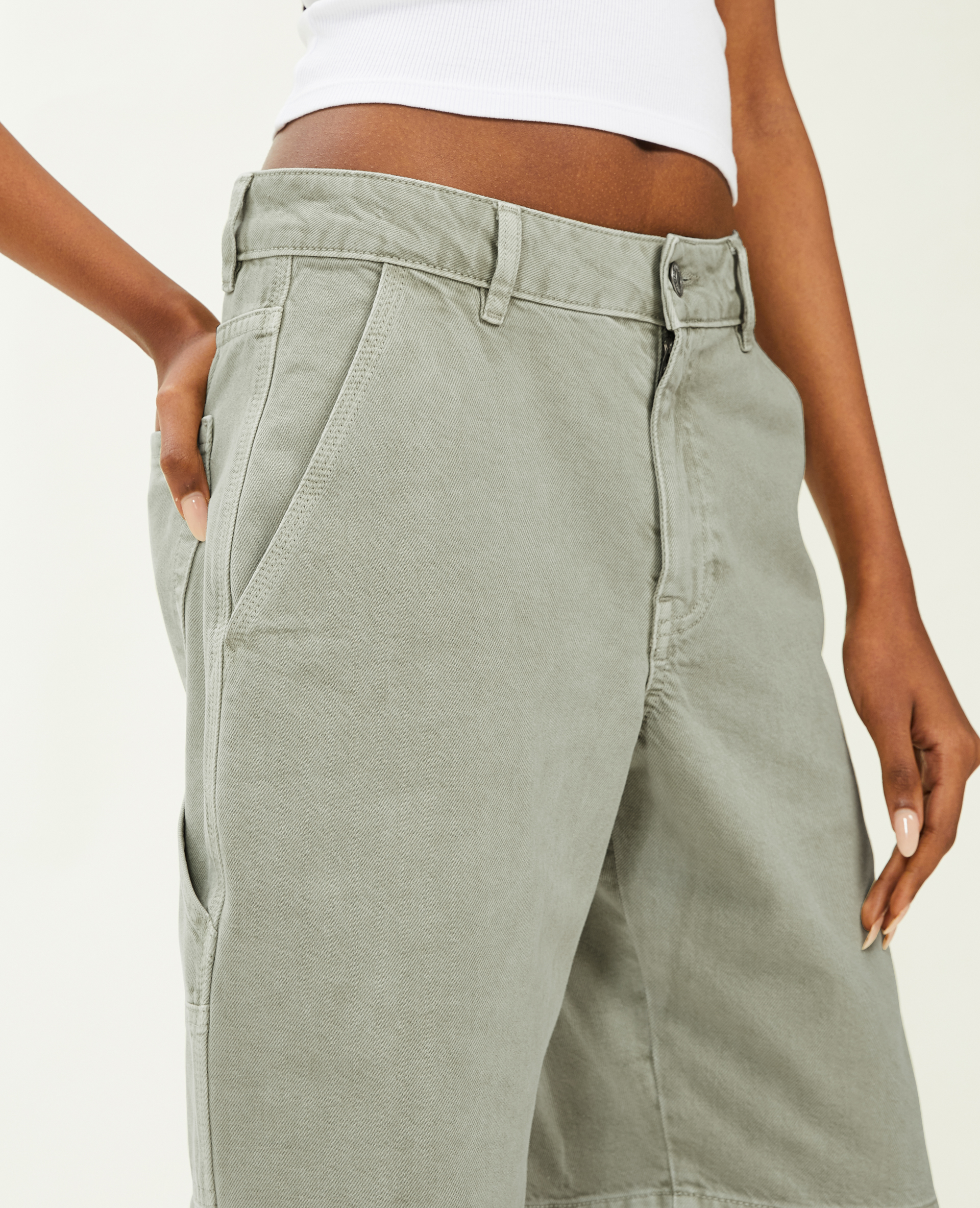 Bermuda charpentier cargo vert de gris - Pimkie