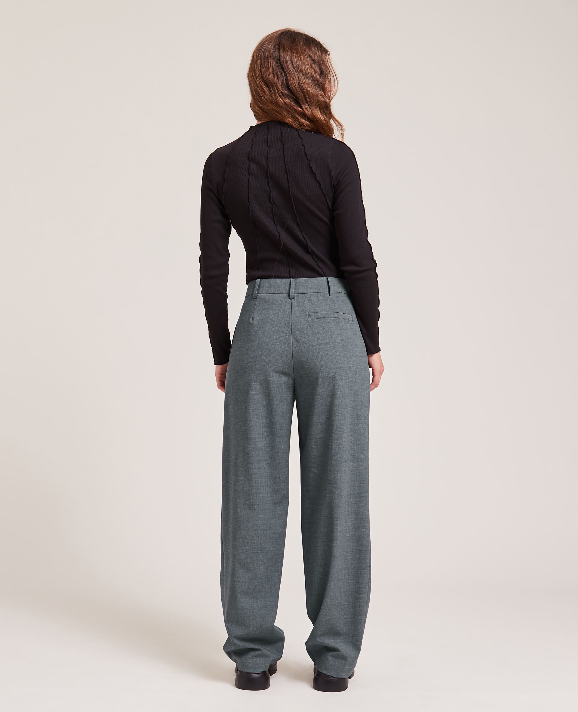 Pantalon large à pinces gris anthracite - Pimkie