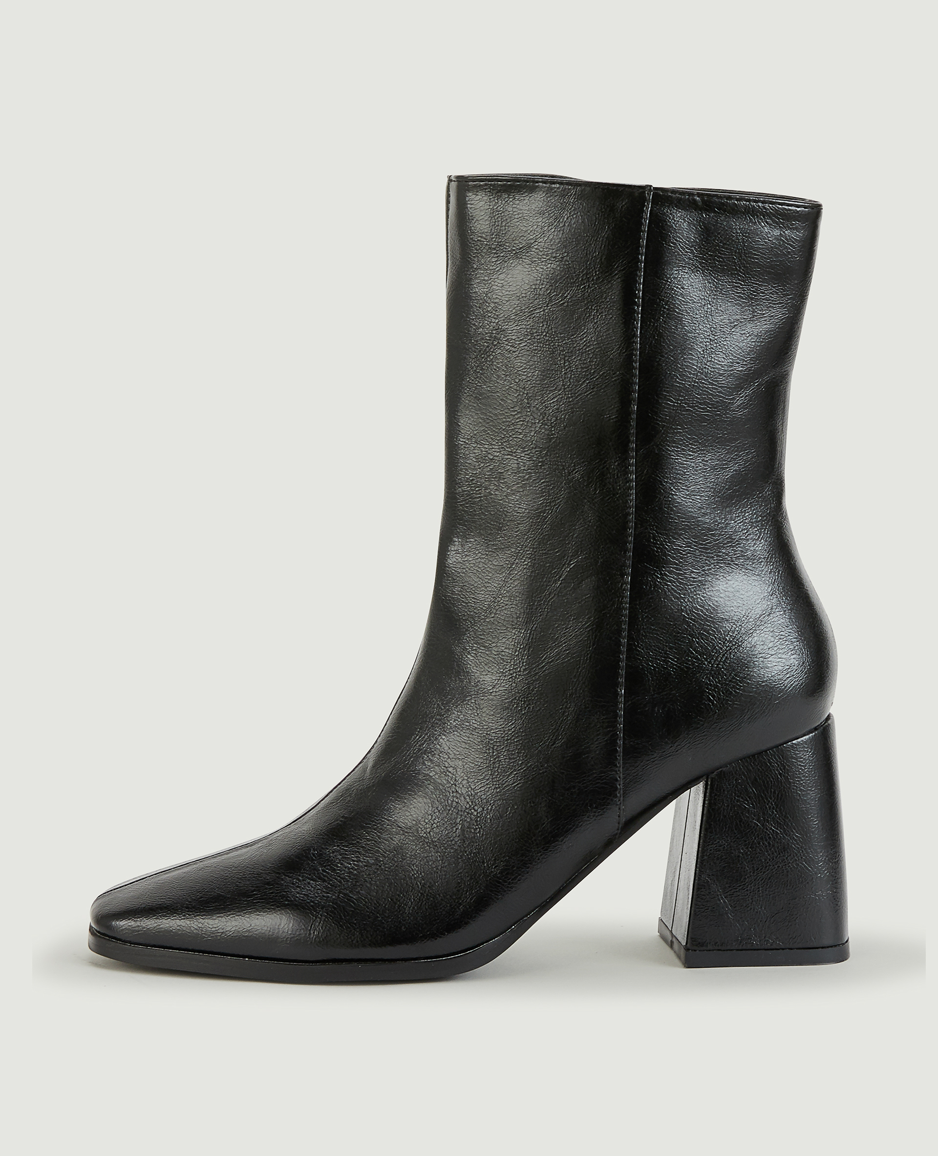 Boots à talon bouts carrés noir - Pimkie