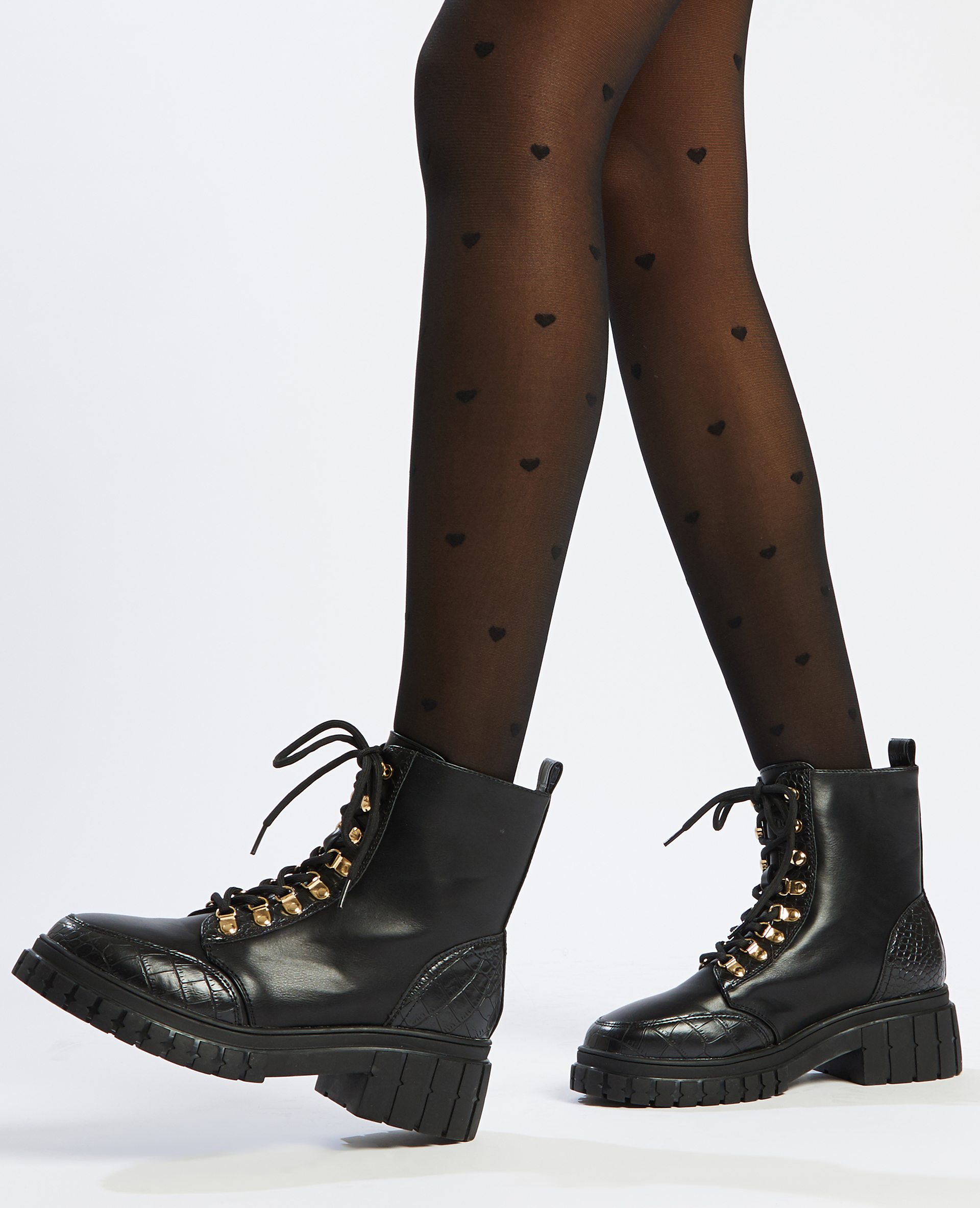 Bottines simili cuir lacets Pimkie