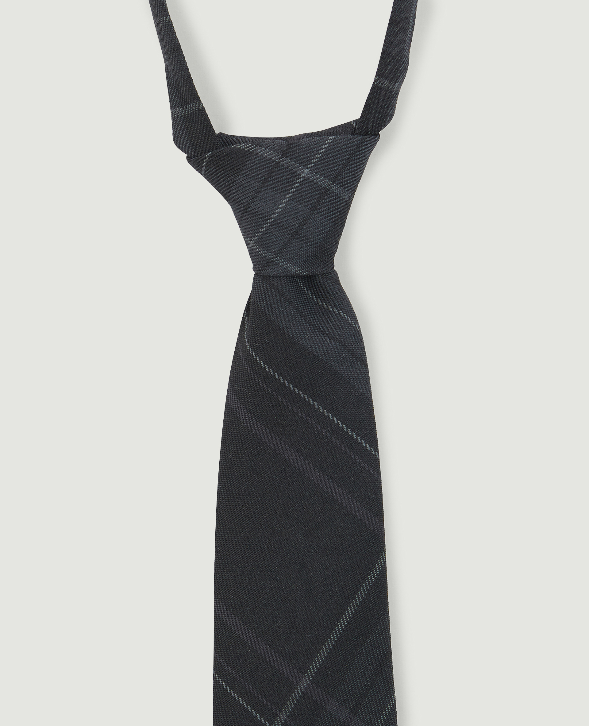 Cravate à carreaux noir - Pimkie