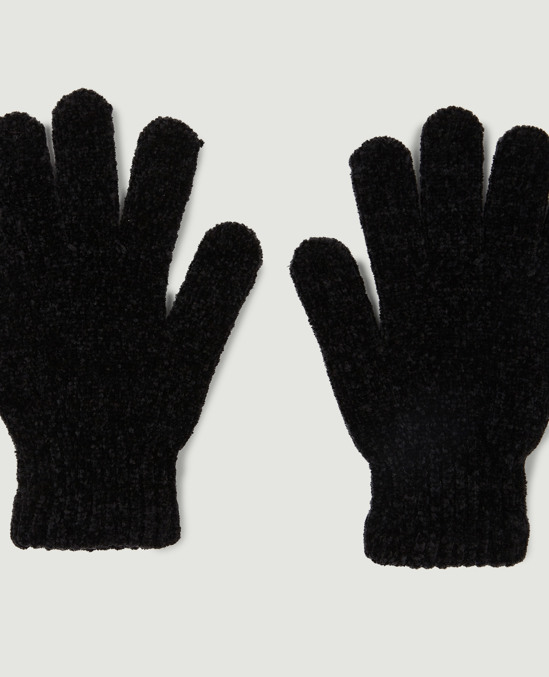Paire de gants maille chenille noir - Pimkie