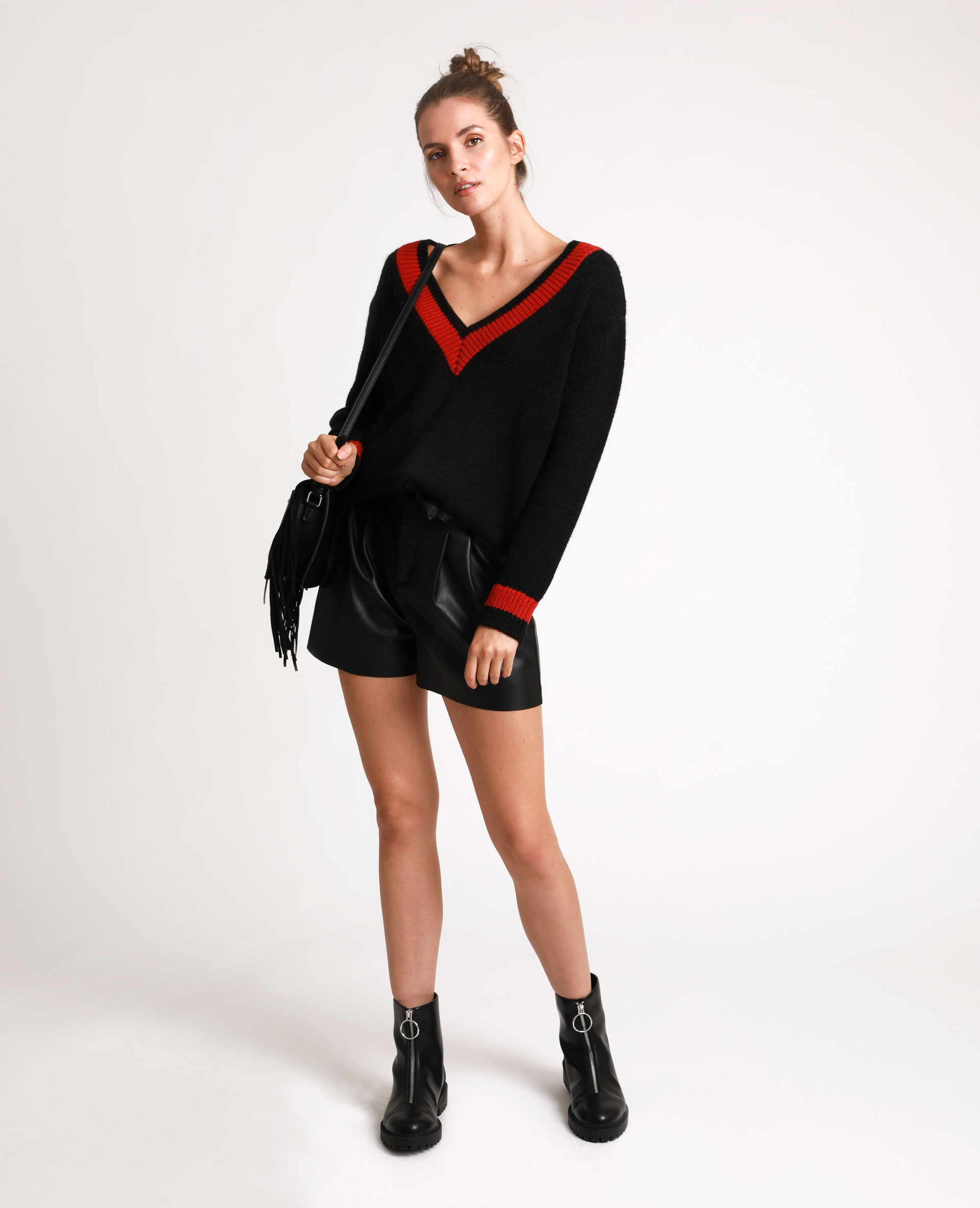 Short en simili cuir noir - Pimkie