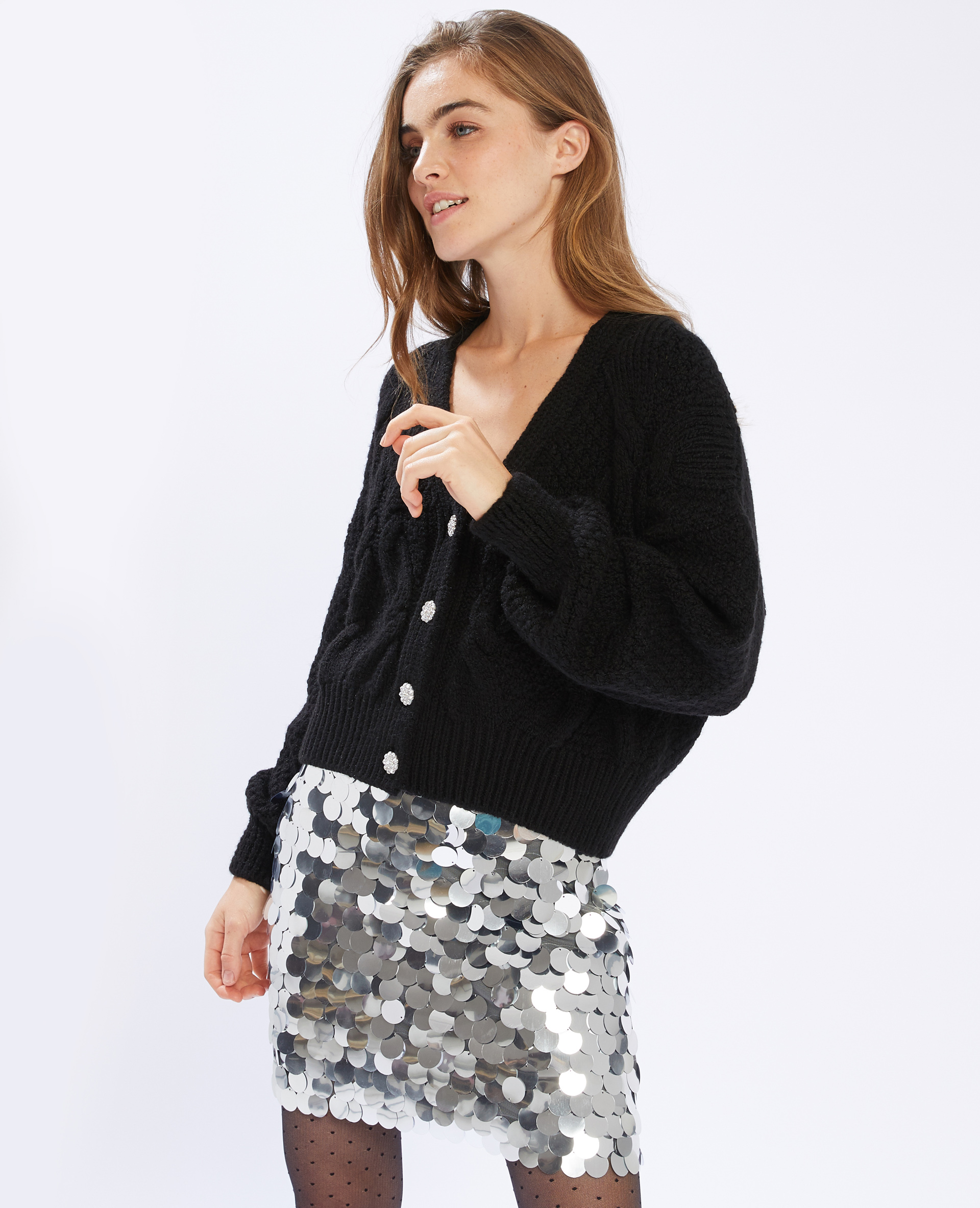 Gilet discount bouton strass