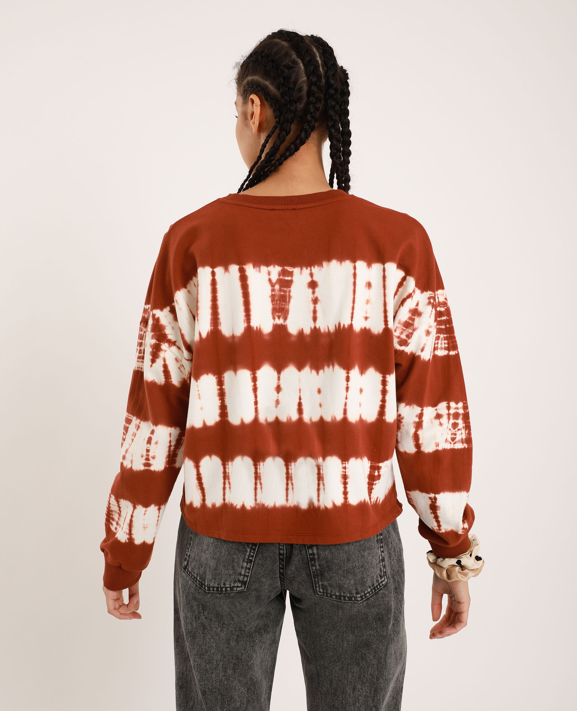 Sweat tie & dye marron - Pimkie