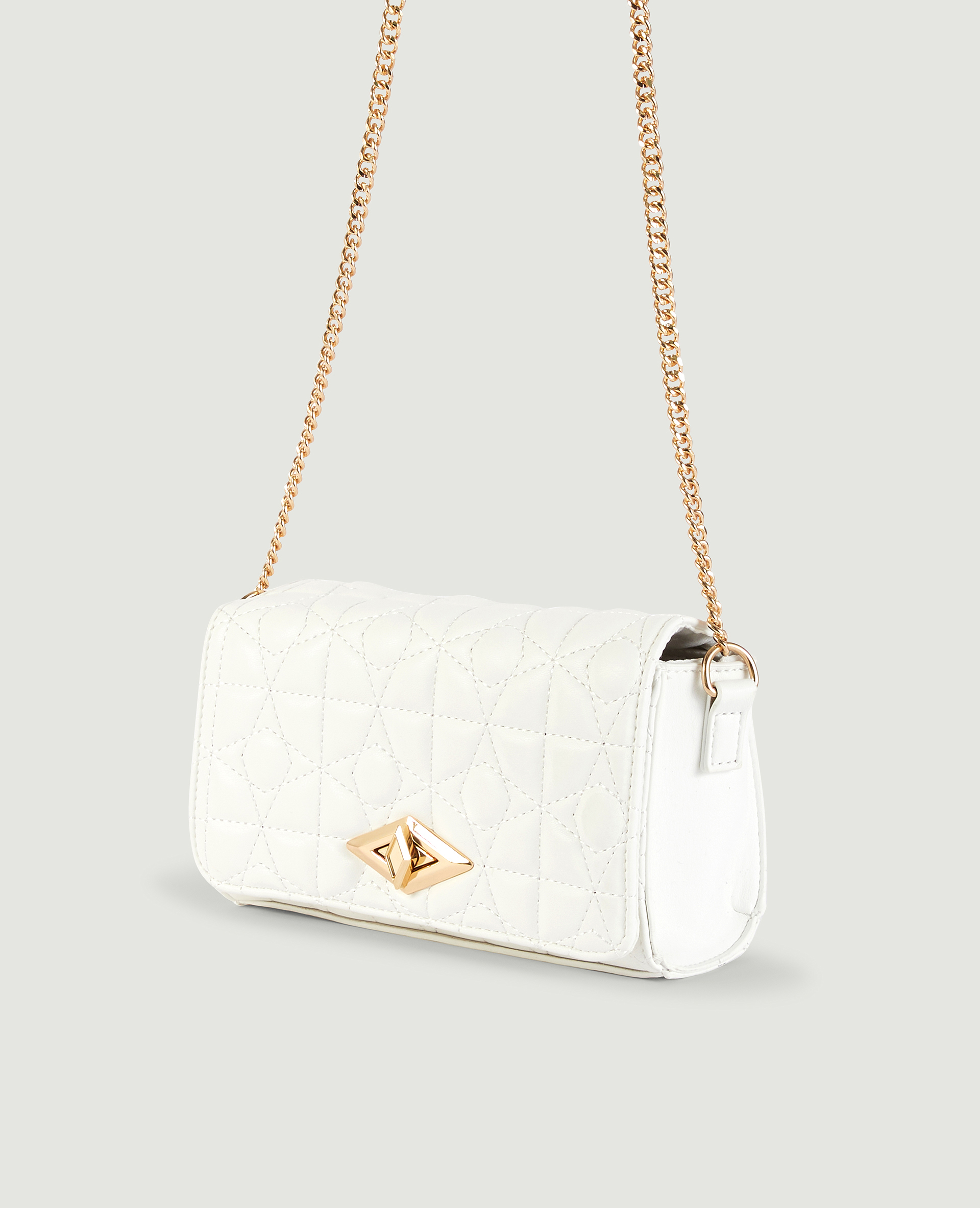 Sac boxy matelassé blanc - Pimkie