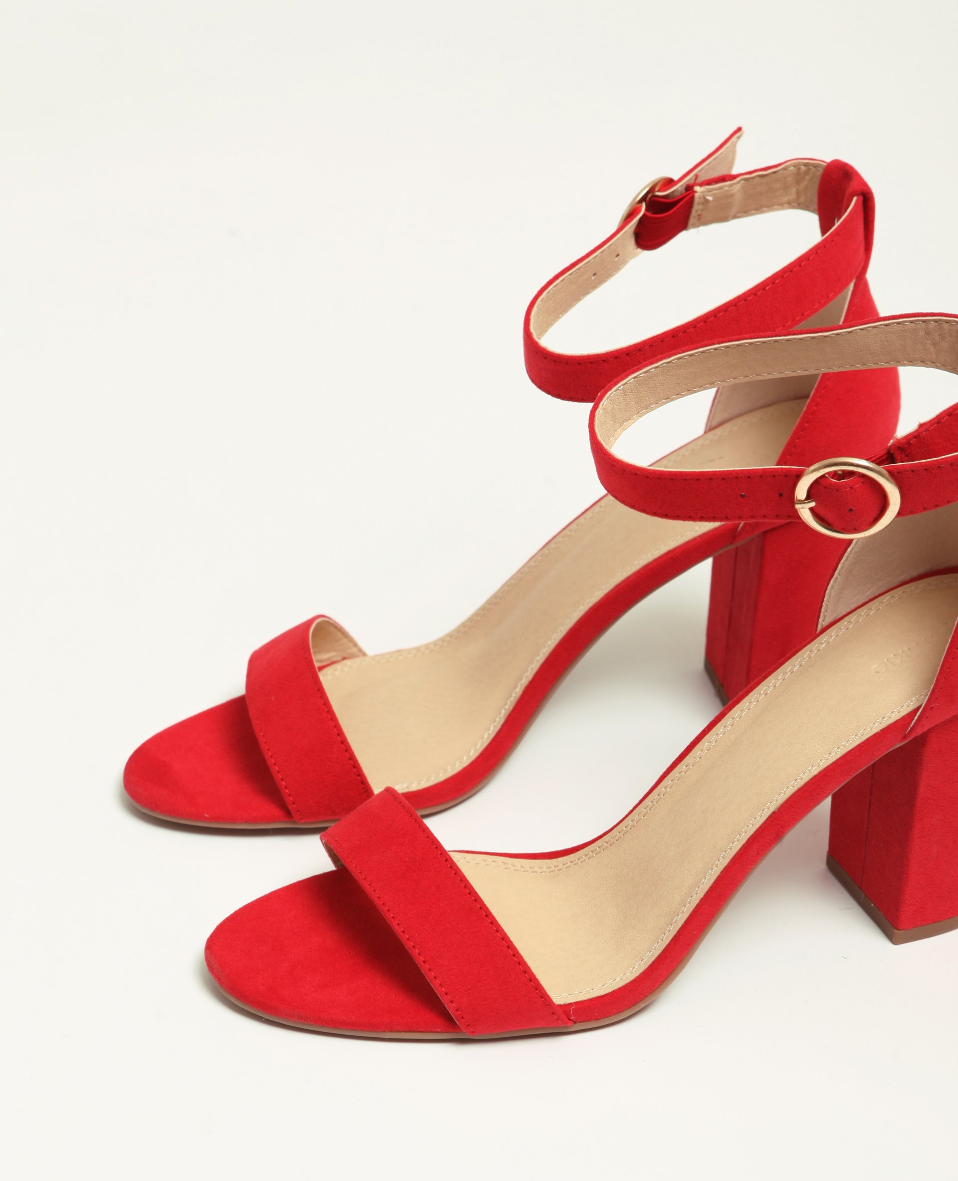 Sandale rouge 2025 talon
