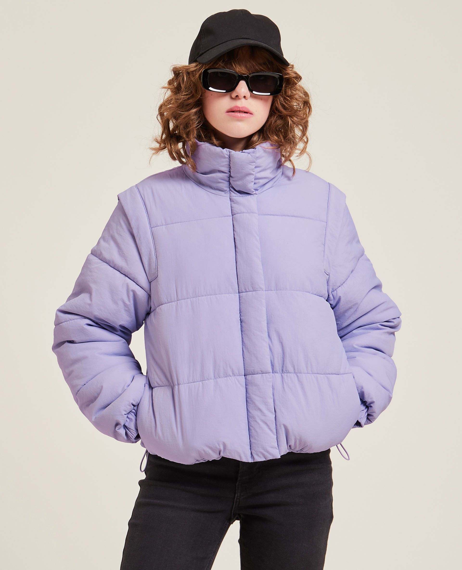 Doudoune courte violet - Pimkie