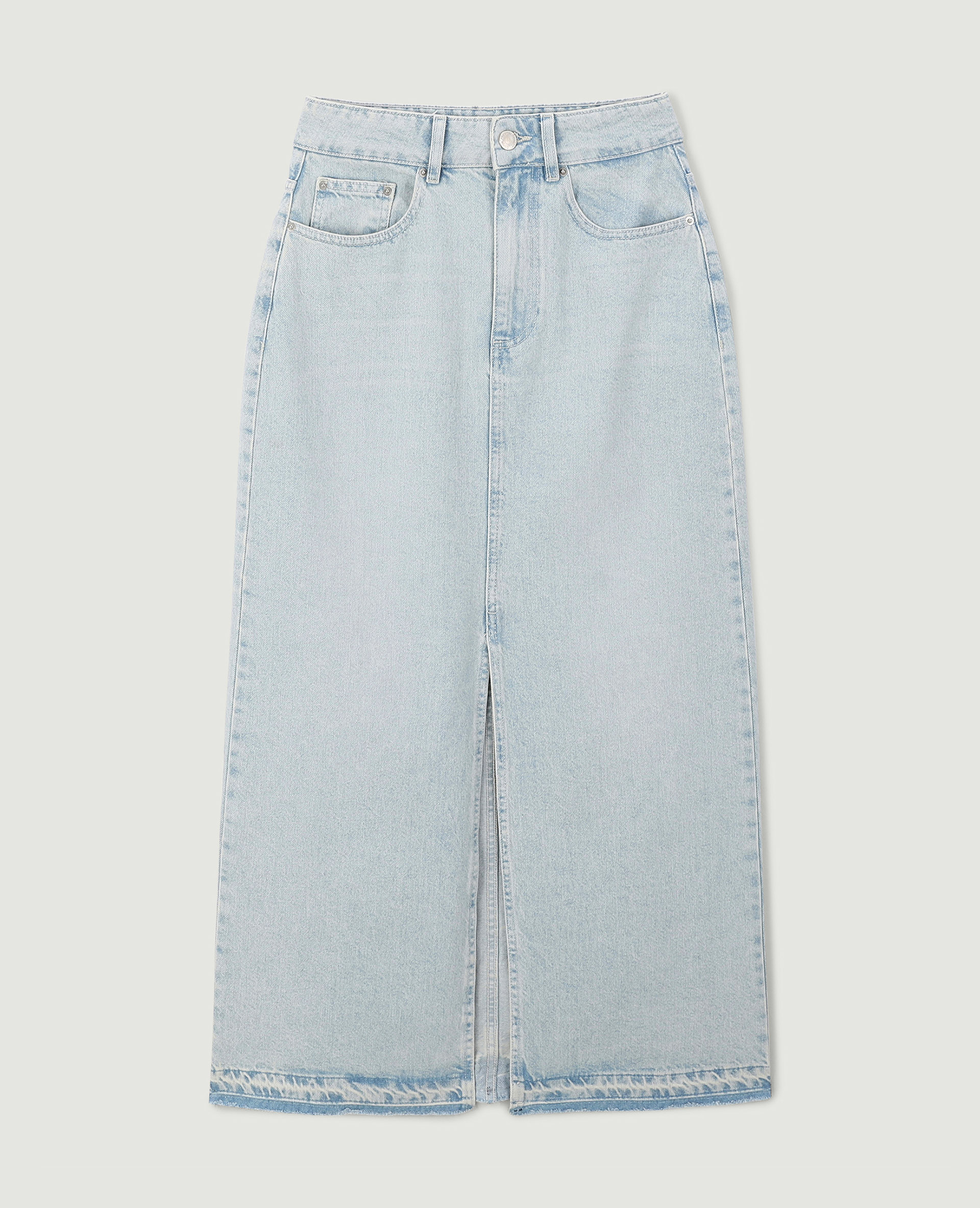 Jupe longue en jean bleu clair - Pimkie