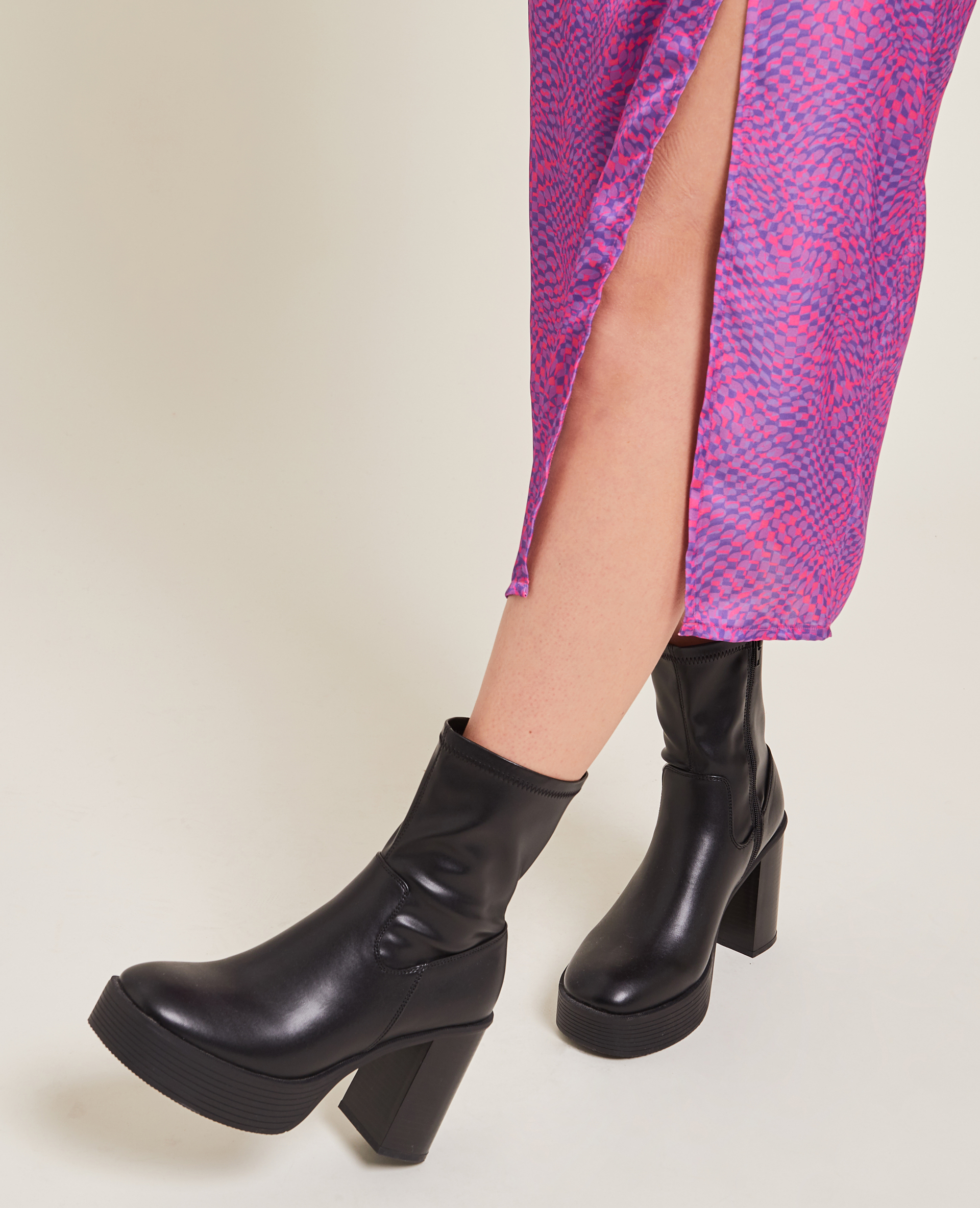 Jupe midi fendue violet - Pimkie