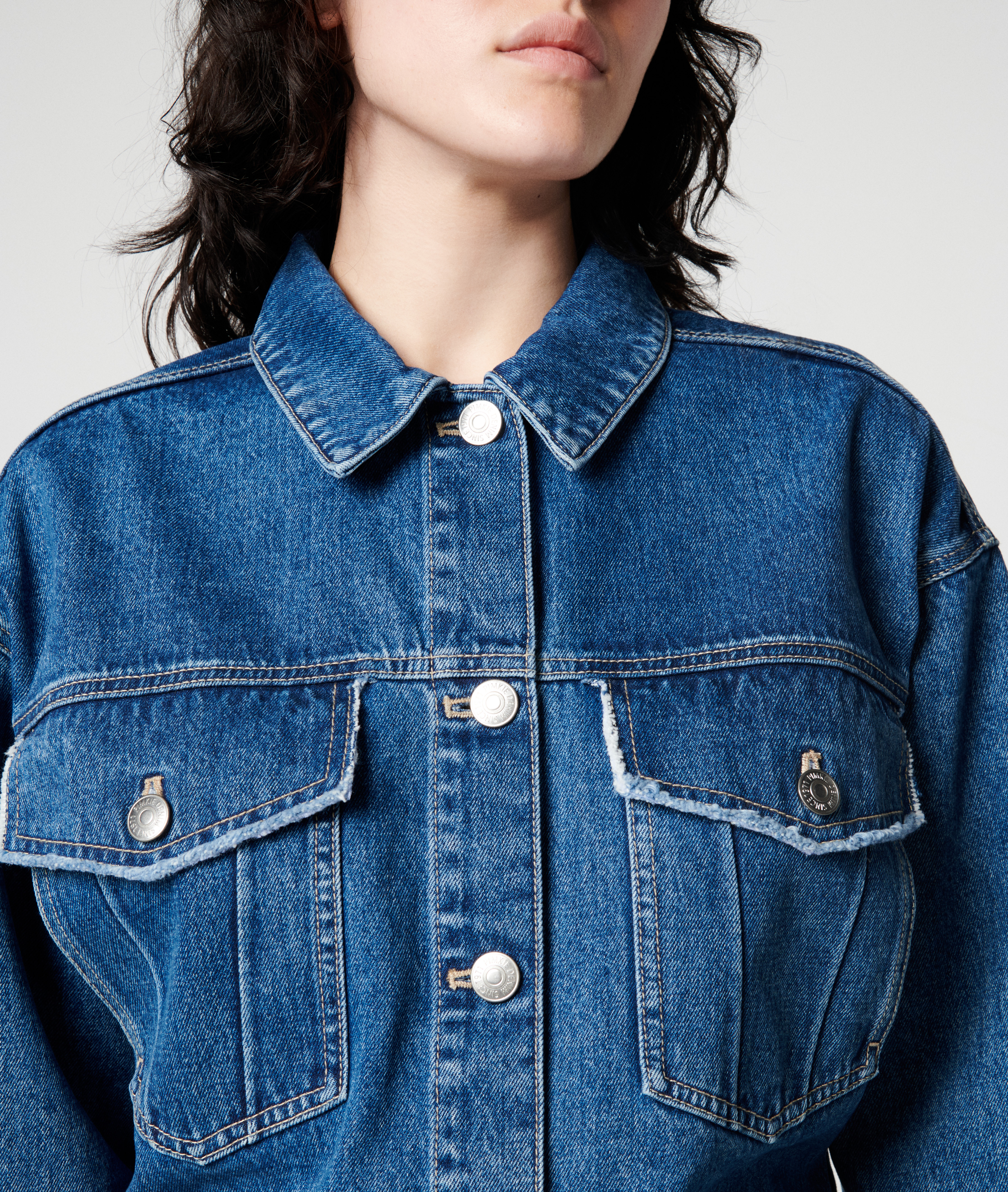 Veste en jean bleu foncé - Pimkie