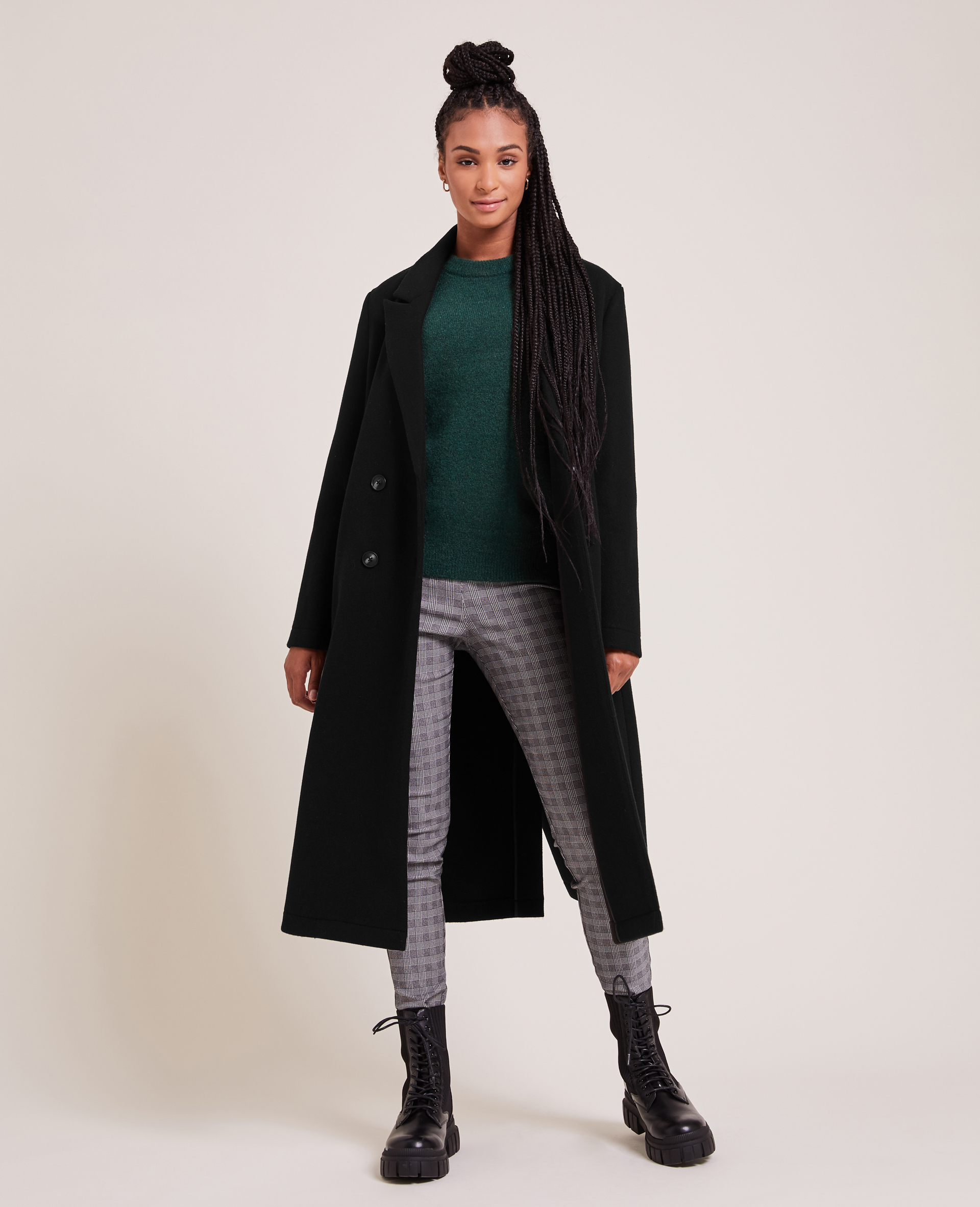Manteau long effet drap de laine Pimkie